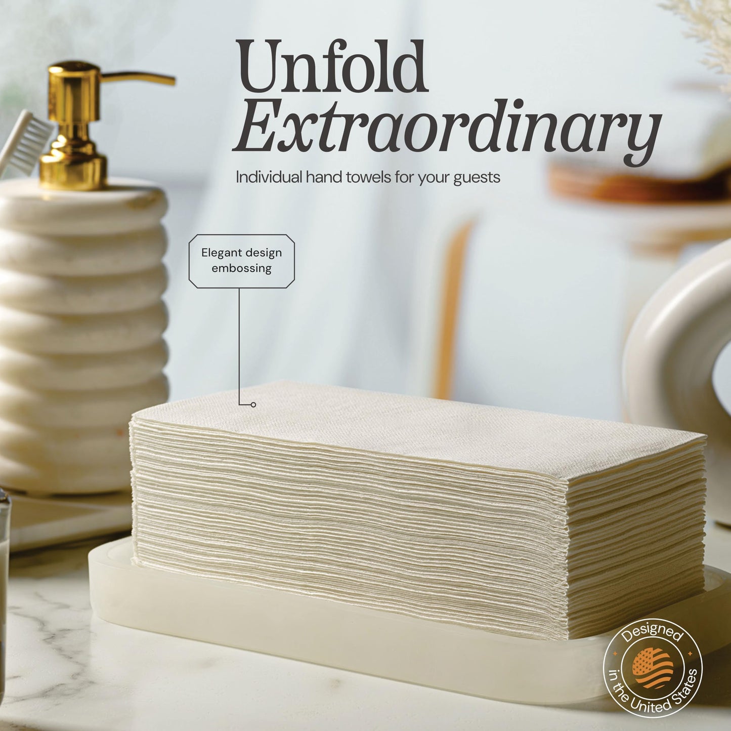 200-Pack Disposable Linen-Feel Napkins For Bathroom, Extra-Soft Paper Cloth-Like Guest Hand Towel, Dinner Napkins for Wedding, Party, Holiday