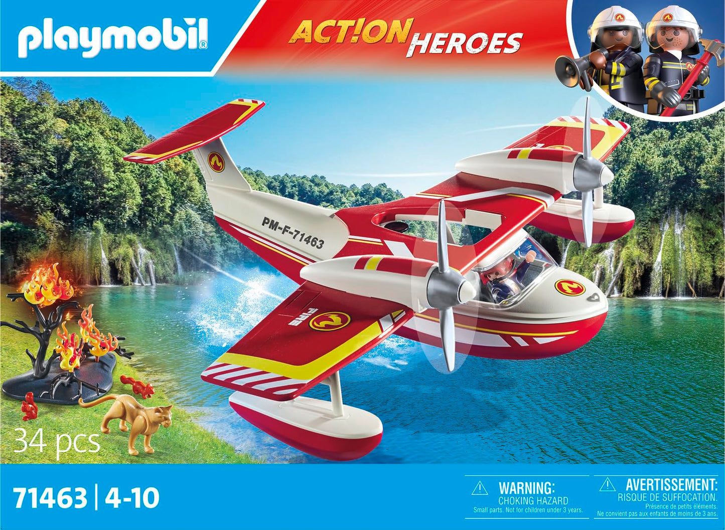 Playmobil Firefighting Sea Plane with extinguishing Function