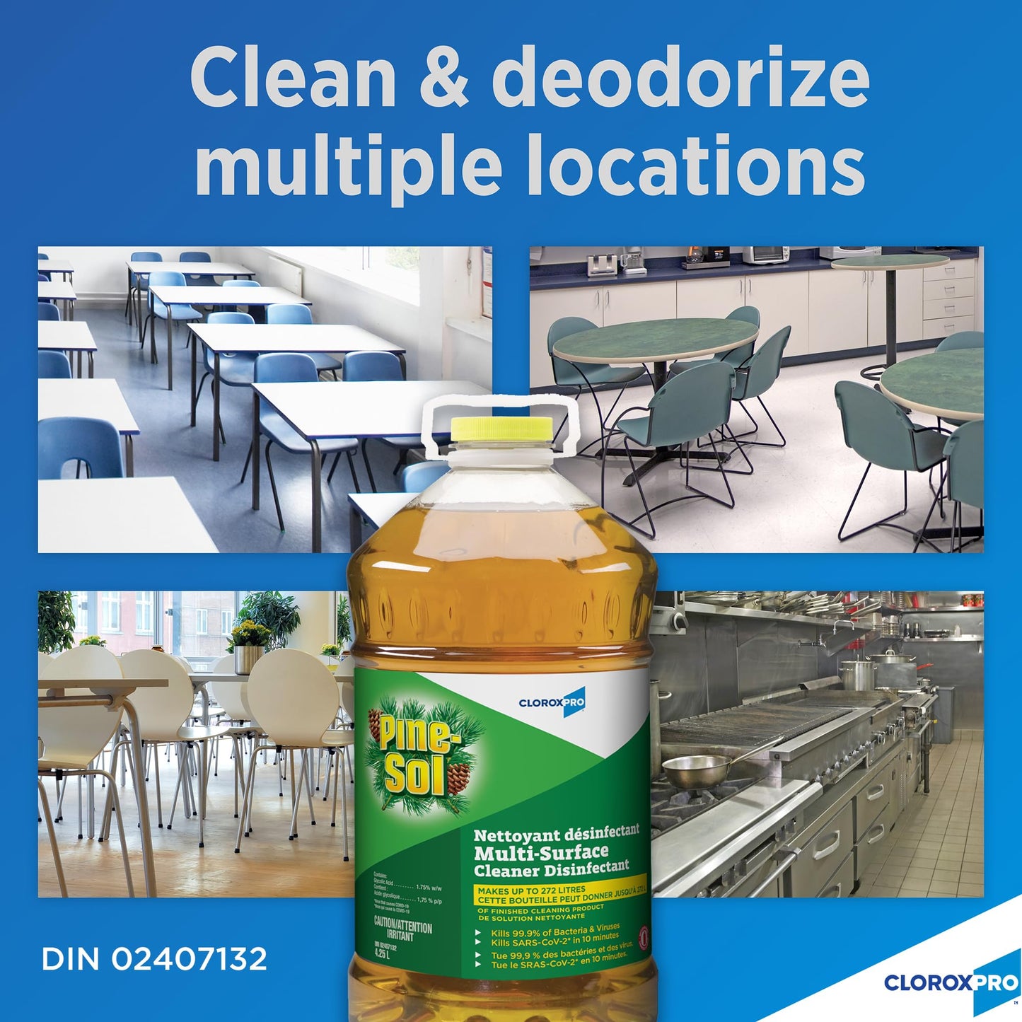 CloroxPro Pine-Sol All-Purpose CleanerCleaner Disinfectant, Original, 3/4.25 L DIN 02407132