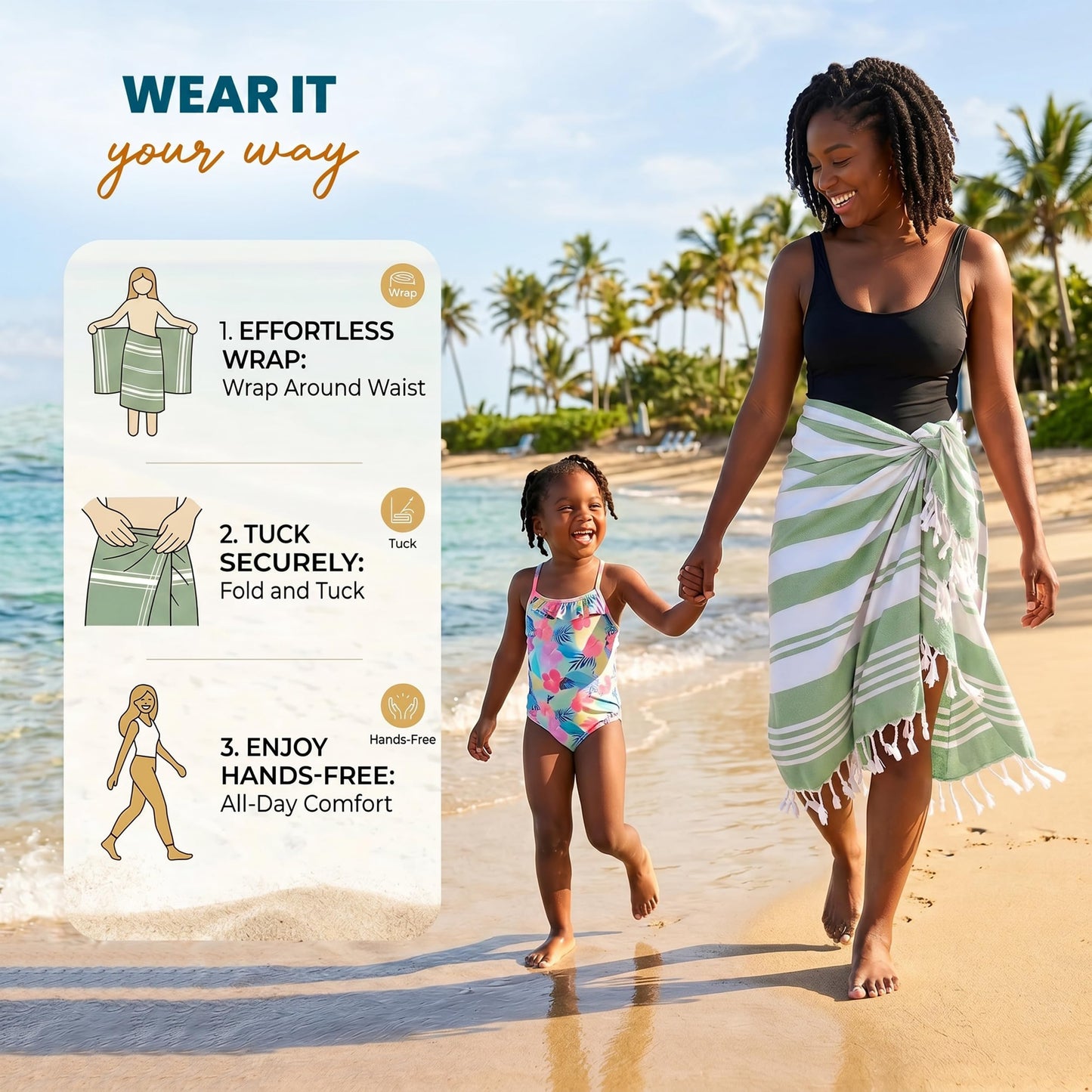 Utopia Towels [4 Pack Turkish Beach Towel (40 x 72 Inches) - 100% Cotton Oversized Sand Free Lightweight & Quick-Dry, Prewashed for Soft Feel Large Peshtemal Towel (Cool Grey, Aqua, Pink, Sea Foam)