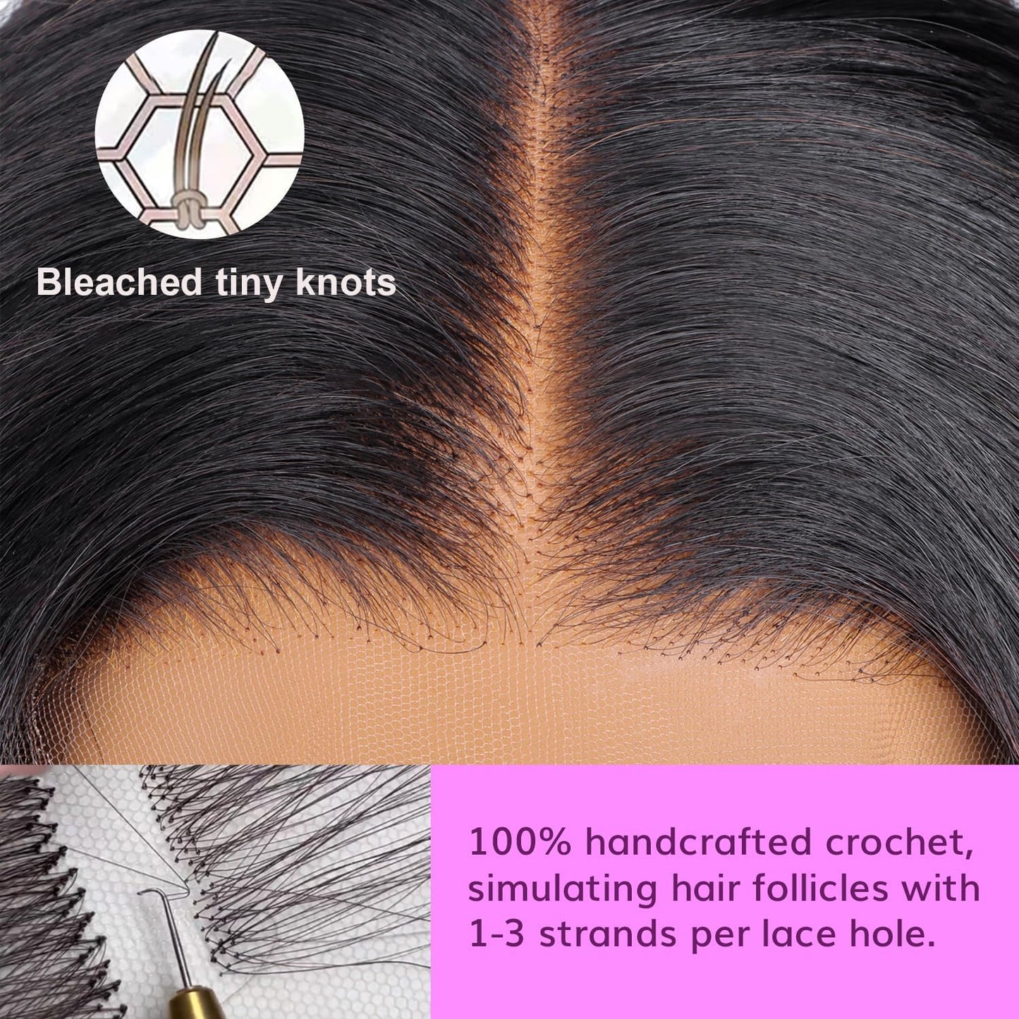 IDN BEAUTY SKINLIKE REAL HD 2X6 Lace Closure Human Hair 14 Inch Body Wave Closure Bleached Single Knots HD Closure Ultra-thin 2x6 Lace Closure Virgin Human Hair 0.1 mm Pre Plucked Hairline Closure