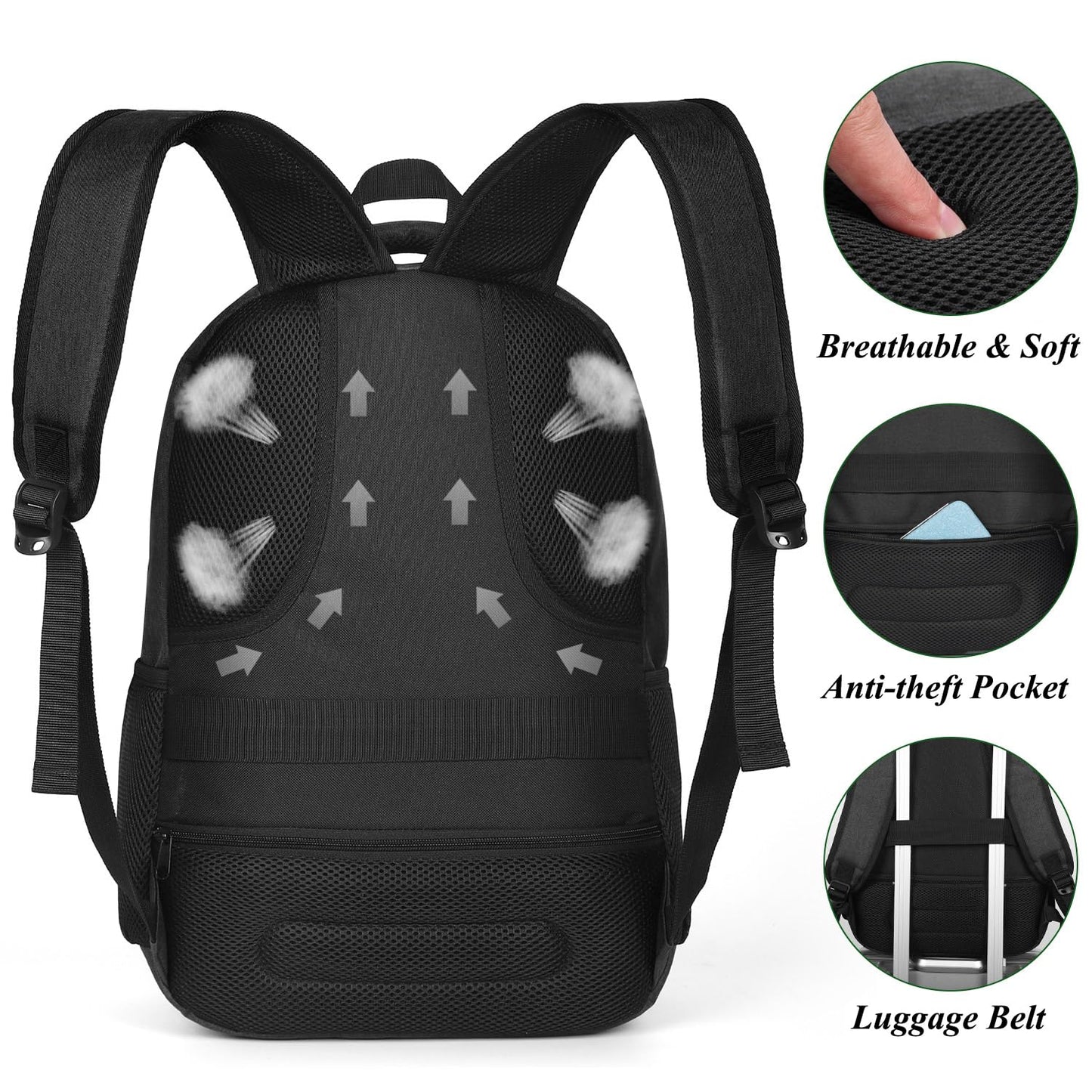 Backpack for Men and Women,School Backpack for Teenager,15.6 inch Laptop Bookbag with USB Charging port for Business Work College Travel