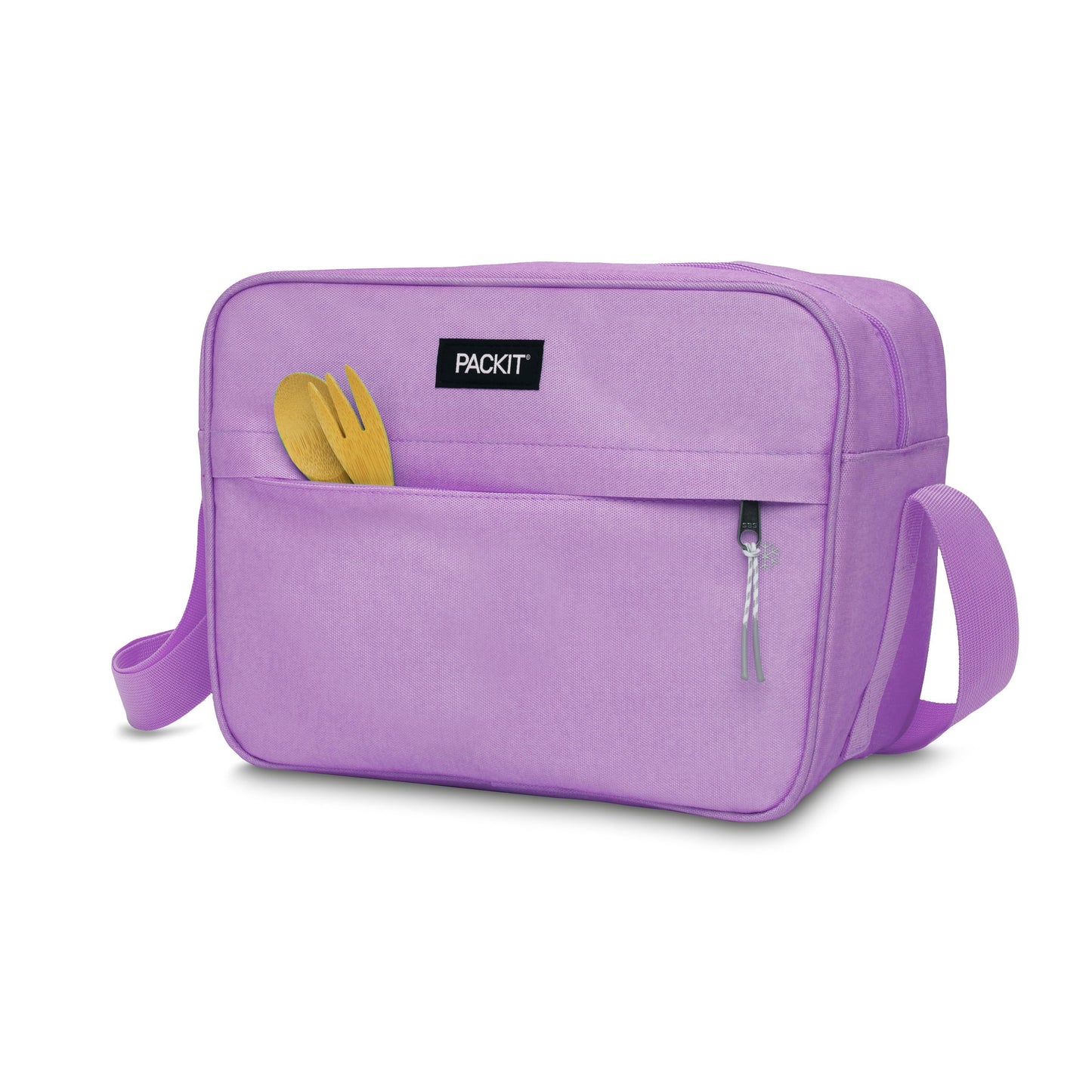 PackIt Freezable Zuma 15-Can Cooler, Lavender, Built with ECOFREEZE Technology, Collapsible, Reusable, Zip Closure with Adjustable Shoulder Strap and Front Zip Pocket, Fits 15, 12 oz Cans