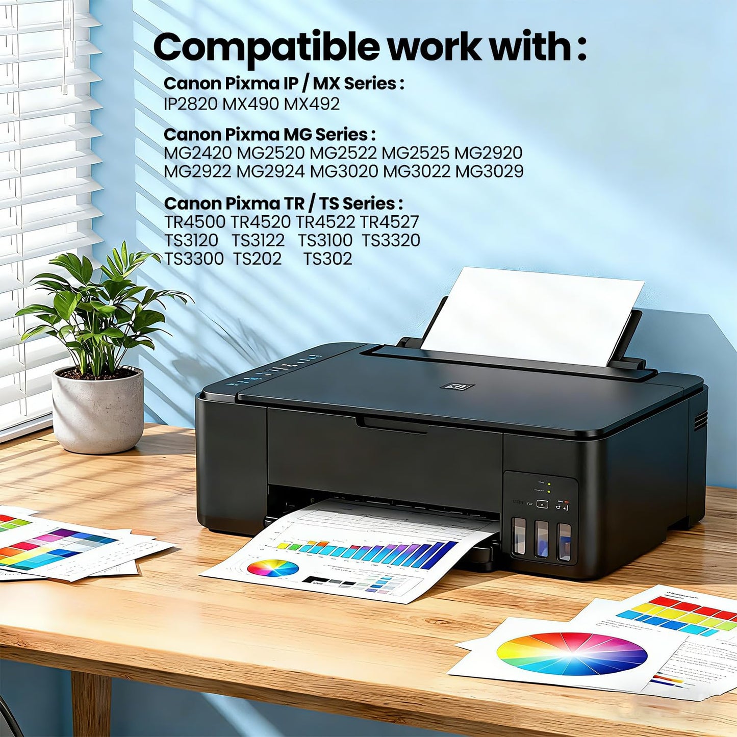 Hookink 245XL 246XL Ink Cartridge Compatible for Canon Ink 245 246 PG-245XL CL-246XL Black Color for Canon TS3420 Ink Cartridges, Pixma MX492 MX490 MG3022 MG2920 MG2522 TR4520 TS3122 TS202 Printer Ink