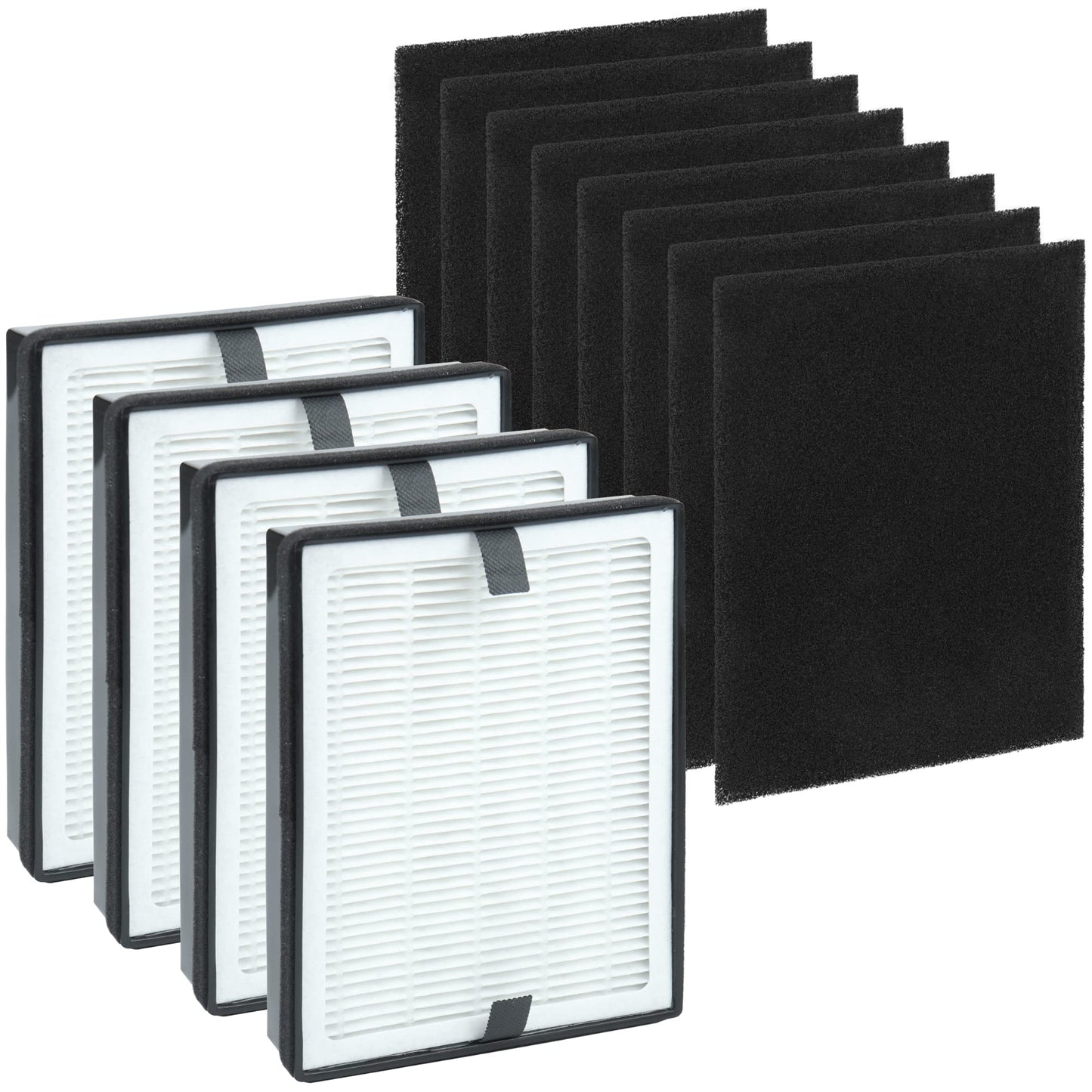 LV-H126 True HEPA Replacement Filter-CPGSY 4 Pack, Compatible with Levoit LV-H126 Purifier, Include 8 Pre-Filters, 4 True HEPA and Activated Carbon Filters, Part # LV-H126-RF