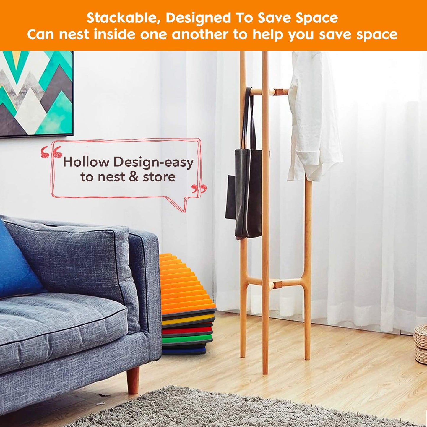 Balance Stepping Stones for Kids 11pcs Anti-skidding Stepping Stones Set Balance Blocks Indoor & Outdoor Kids Fitness Equipment Promotes Balance Coordination and Strength