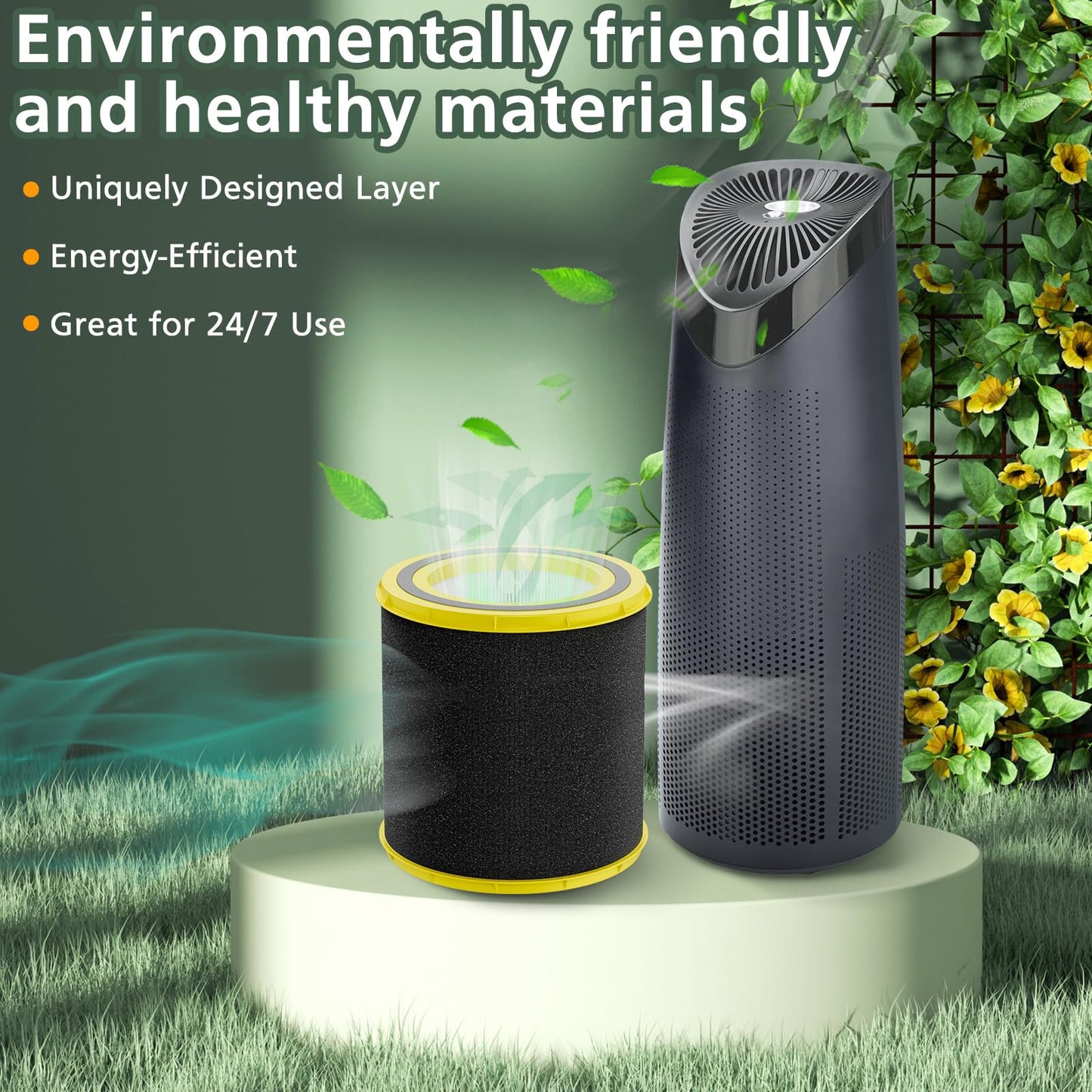 FLT4700 HEPA Filter M Replacement Compatible with G-Guardian AC4700 AC4700BDLX AC4711W AC4625 AC4625WDLX Air Purifier FLT4700 FLT47CB4, 2 HEPA + 4 Activated Carbon Filter (2+4)