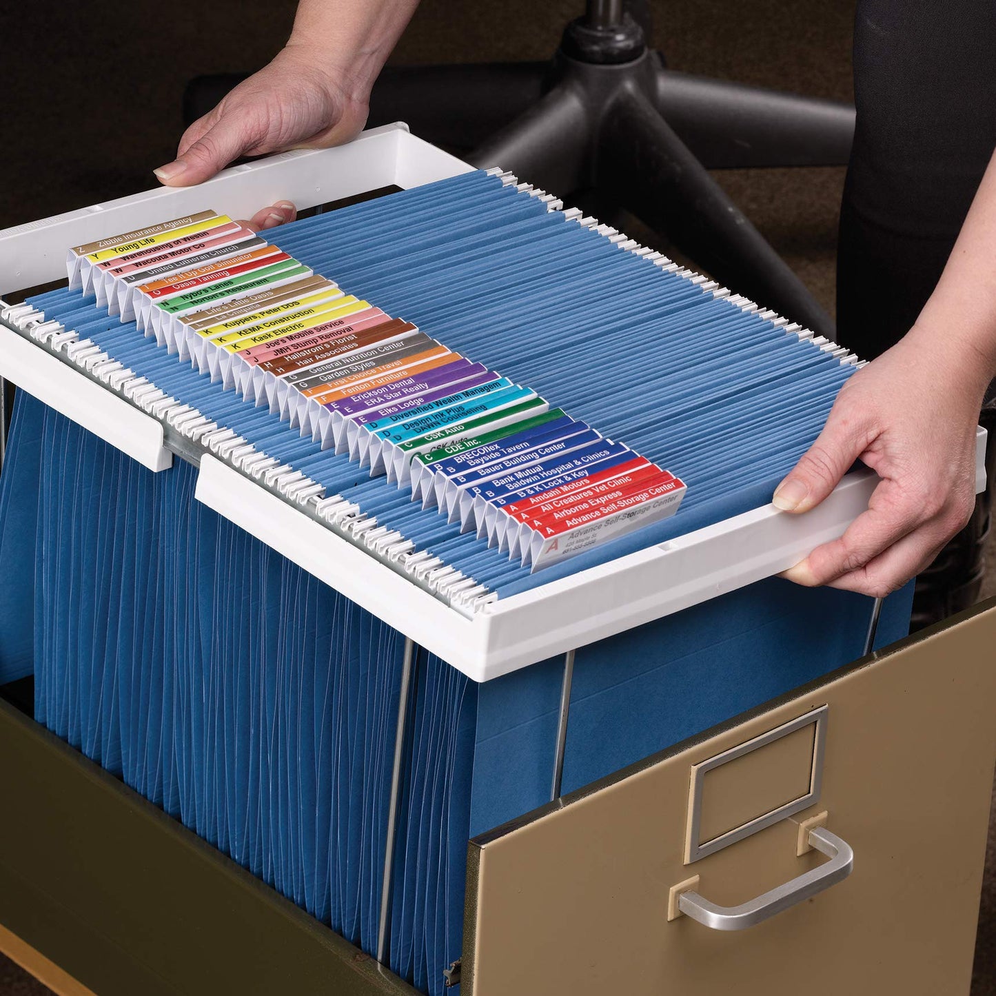 Smead Heavy-Duty Adjustable Frame for Hanging Folders, Letter Size, White (64851)
