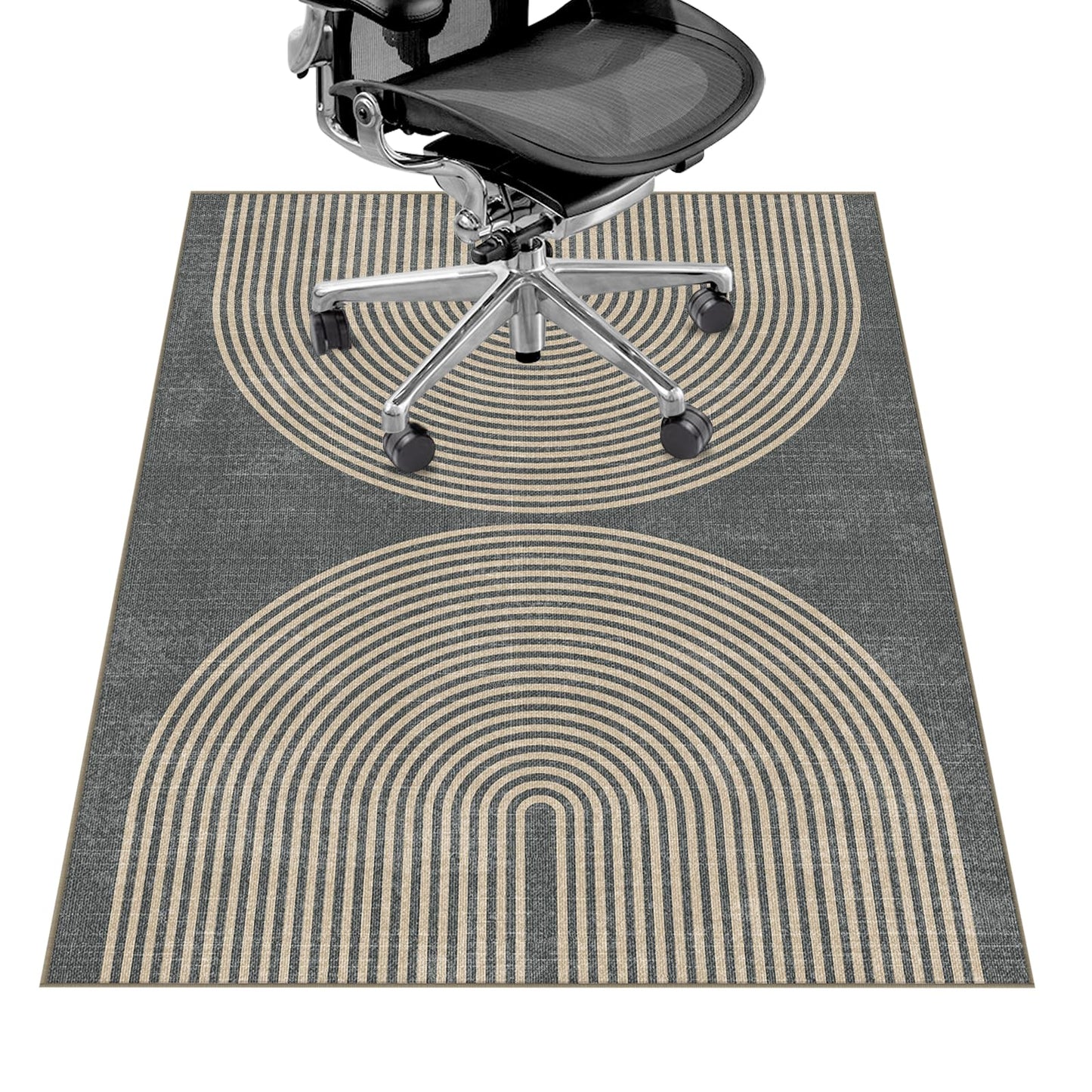 Office Chair Mat for Hardwood Floor & Tile Floor, 36"X 48" Heavy Duty Desk Chair Mat for Hard Floors, Under Desk Rug for Rolling Computer Chair,Anti Slip,Low Pile Carpet Protector-Geo Grey