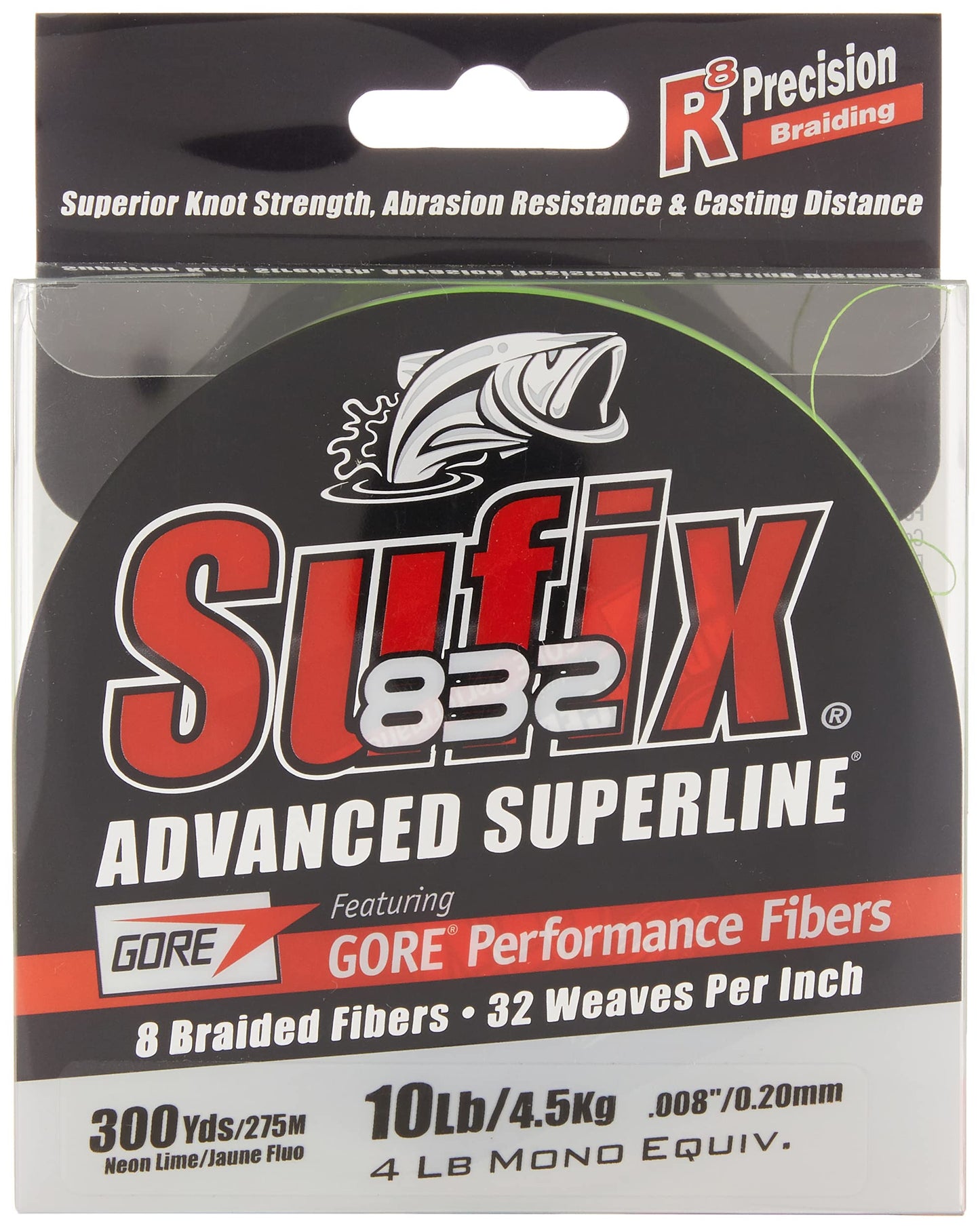 832 Braid 10 lb Neon Lime - 300 Yds
