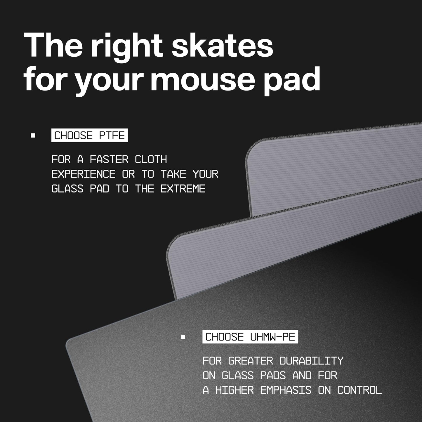 Wallhack PTFE Dot Silent Mouse Skates | Premium Universal Skates for Gaming Mice | Ultra-Smooth Glide on Cloth & Glass Pads | Customize Speed & Control | Fast, Easy to Apply | Black 7mm x 7mm