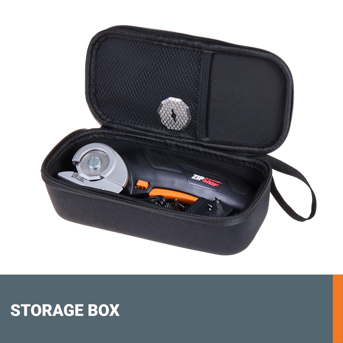 Worx Zipsnip Cordless Electric Scissors, Rechargeable Cardboard Cutter, 4V Powerful Fabric Scissors with 2 Safety Blades and Storage Bag WX082L.2