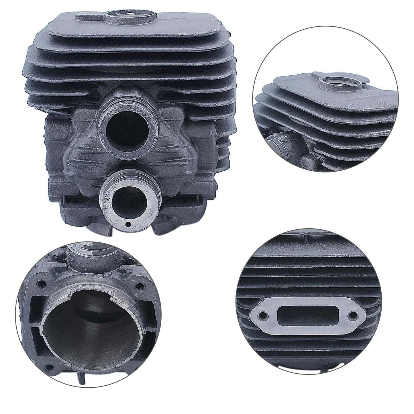 Atunee 50mm Cylinder Piston Gaskets Kit Fit for Stihl TS410 TS420 TS 410 420 Cut-Off Saw with Decompression Valve Spark Plug Replace 4238 020 1202