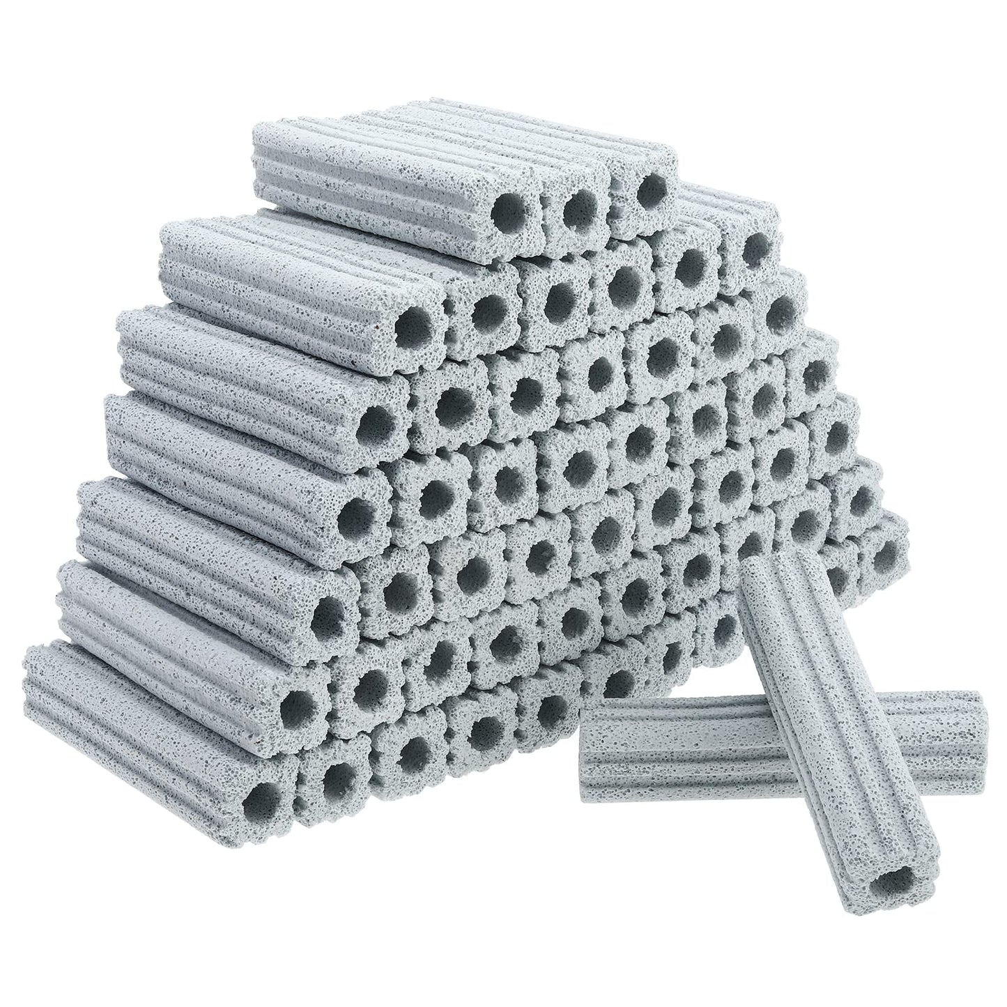 RealPlus Ceramic Bio Filter Media for Aquarium Sump Canister Pond Fish Tank Vast Surface Area, Blue (15.8cm Length / 56pcs)