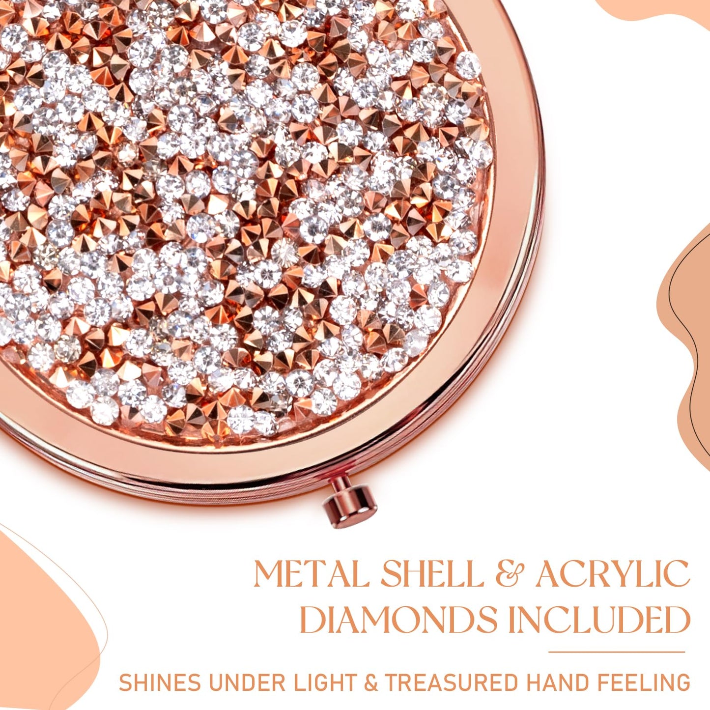 12Pcs Compact Mirrors Bulk, Double-Sided 1X/2X Magnifying Makeup Mirrors, 2.75 Inch Pocket Travel Cosmetic Mirror for Purse Mom Women Girls Teacher Gift