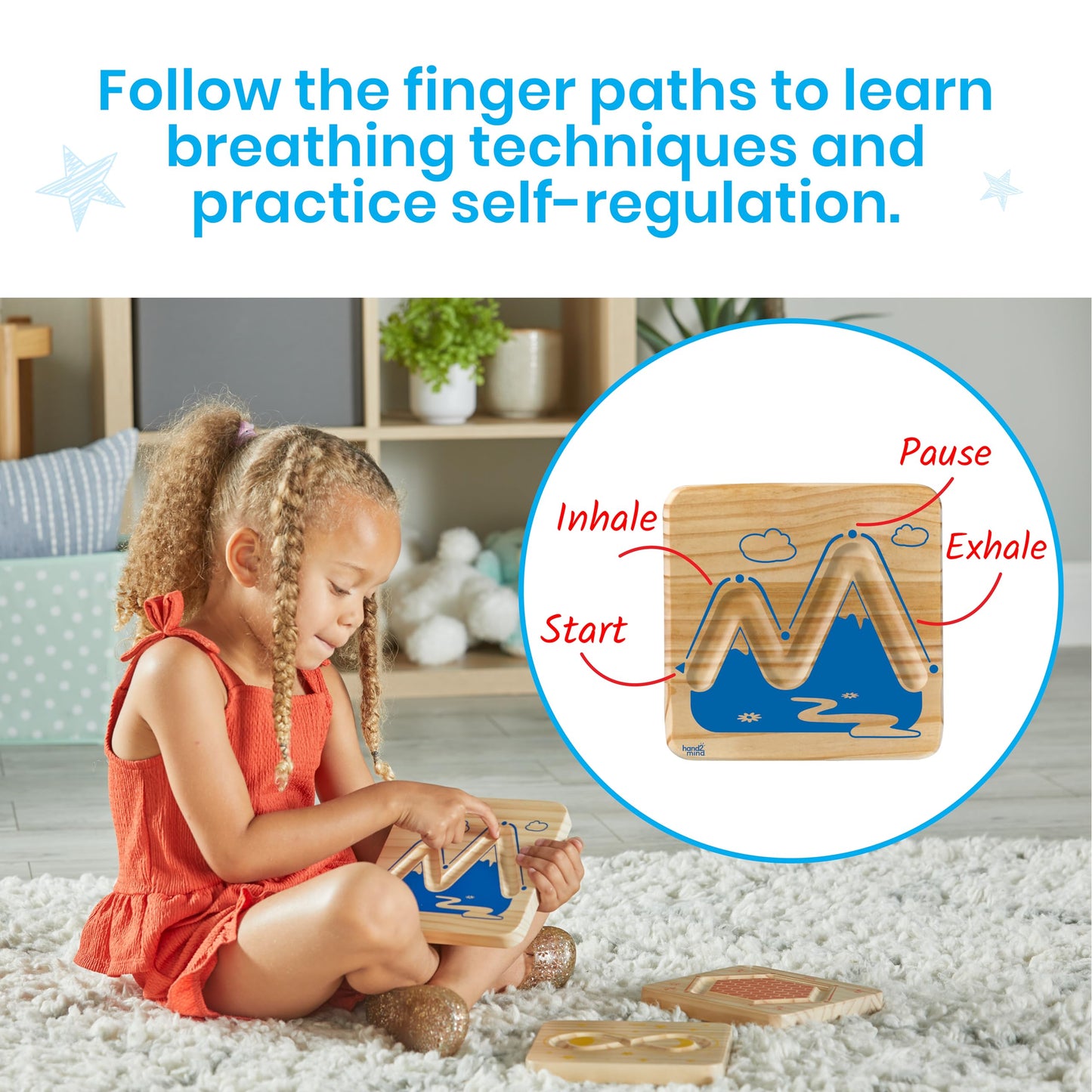 hand2mind Wooden Mindful Maze Set