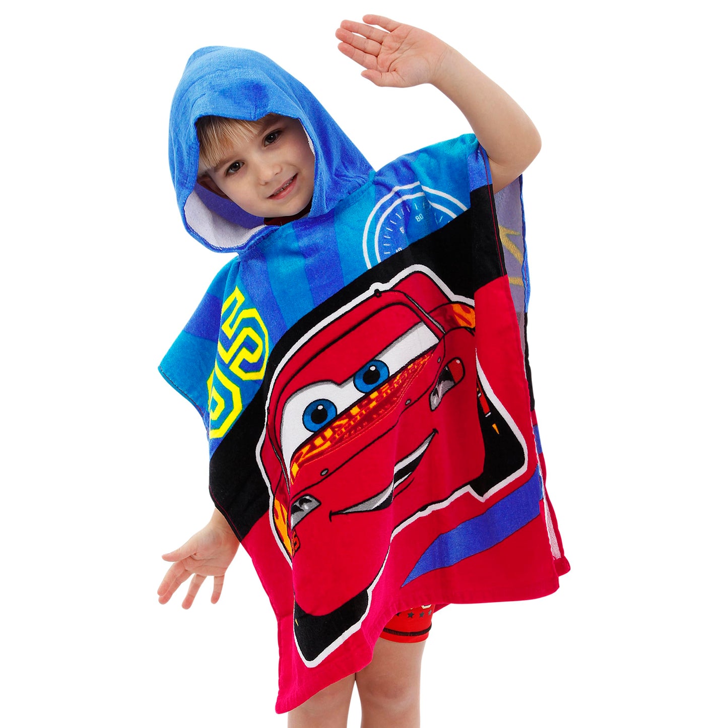 Disney Boys Towel Poncho Cars Red One Size