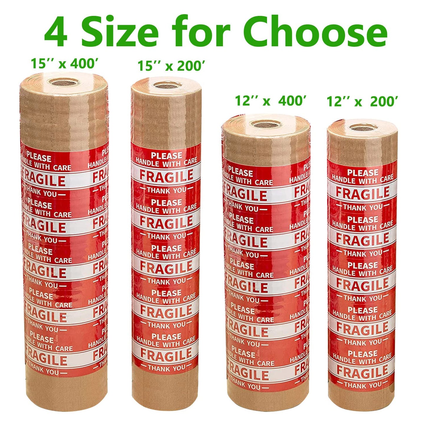 Honeycomb Packing Paper, 12" x 400' Honeycomb Cushioning Wrap Roll for Moving Shipping Packaging Gifts, Recyclable Honeycomb Paper Bubble Paper Wrapping with 20 Fragile Sticker Labels