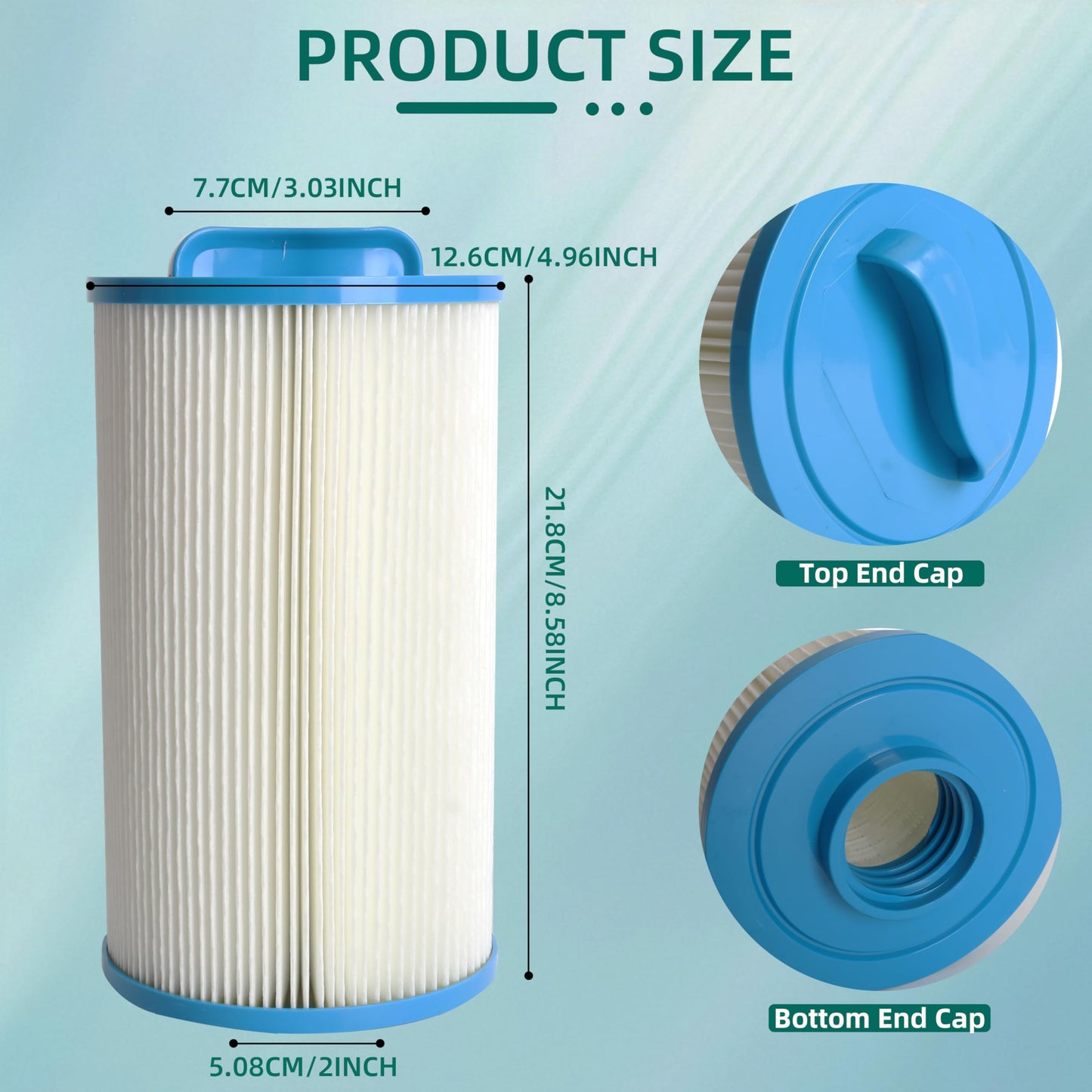 Spa Filter PWW35L,Hot Tub Filter Cartridge Filter 4CH-935,Compatible with Waterway 817-4035 Teleweir 35 SF, SD-01235, PDC580-AFS,30 sq Filter Area,Pool Filter Cartridges(2 Pack)