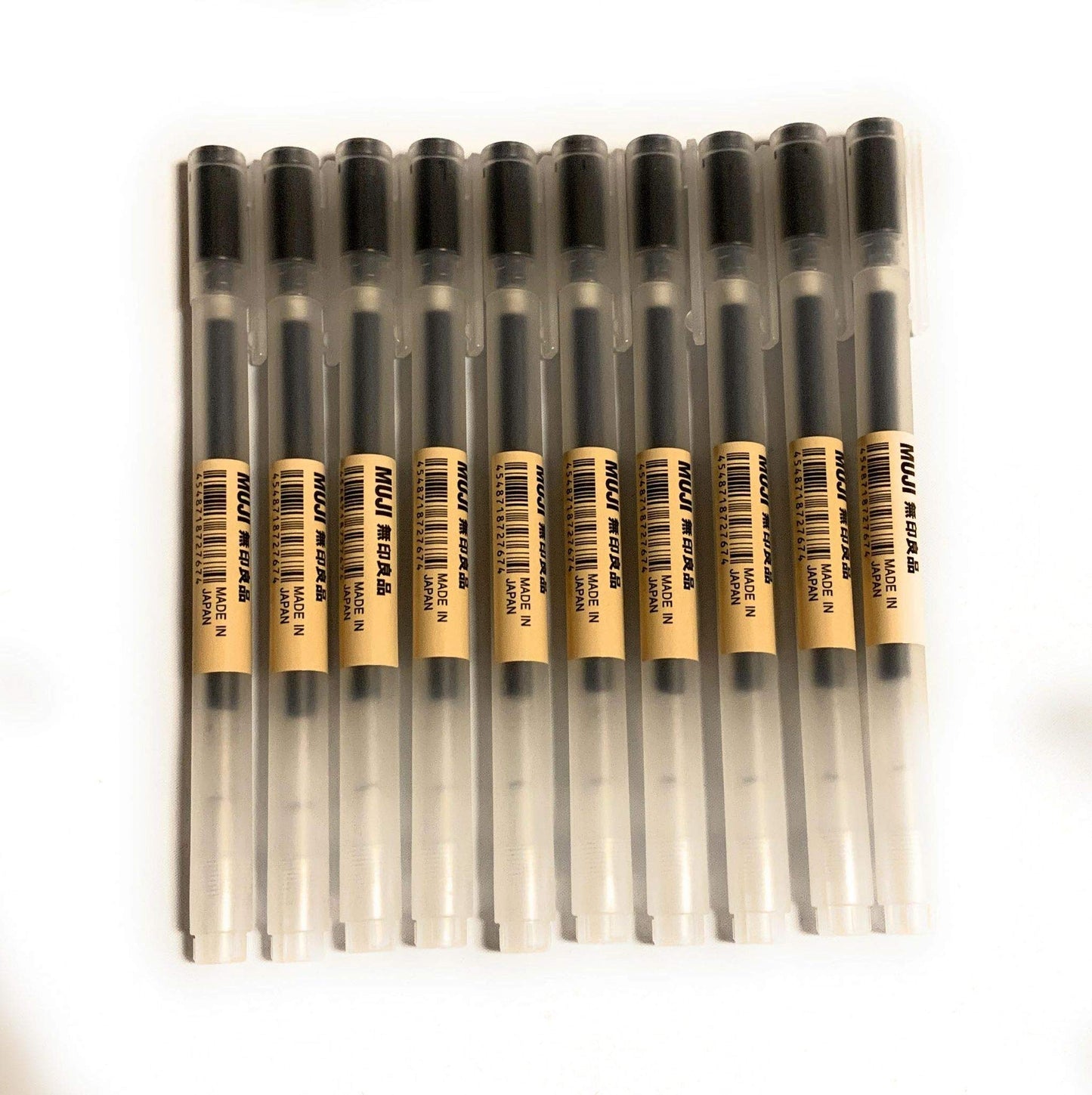 Moma Muji Gel Ink Ball Point Pen, 0.38-mm, Black, 10 Pcs