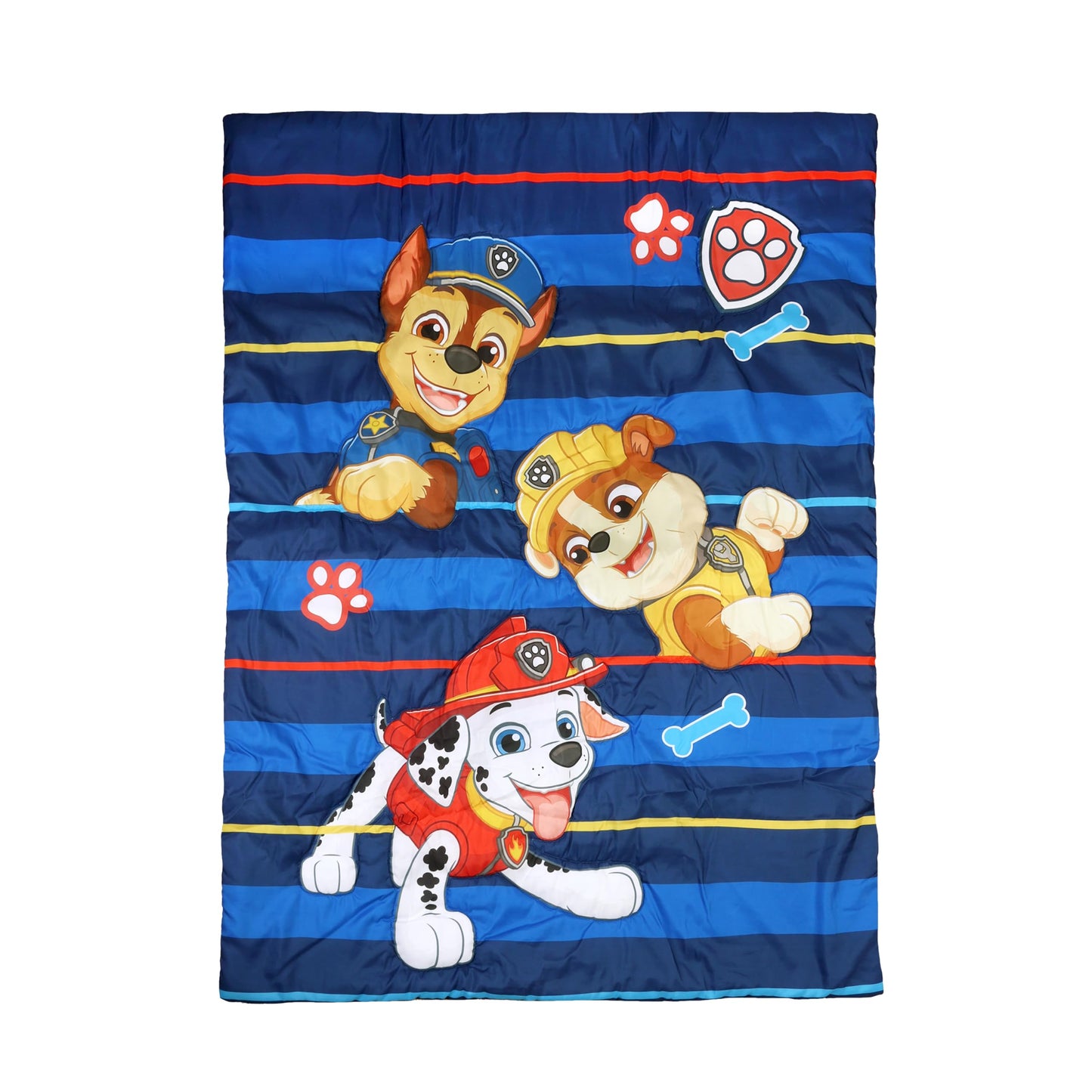 EXPRESSIONS Paw Patrol Toddler Bedding Set (3 Piece Set, Fits Standard Crib Mattress) Includes Microfiber Reversible Comforter, Fitted Sheet, Pillowcase for Kids (Official Paw Patrol Product)