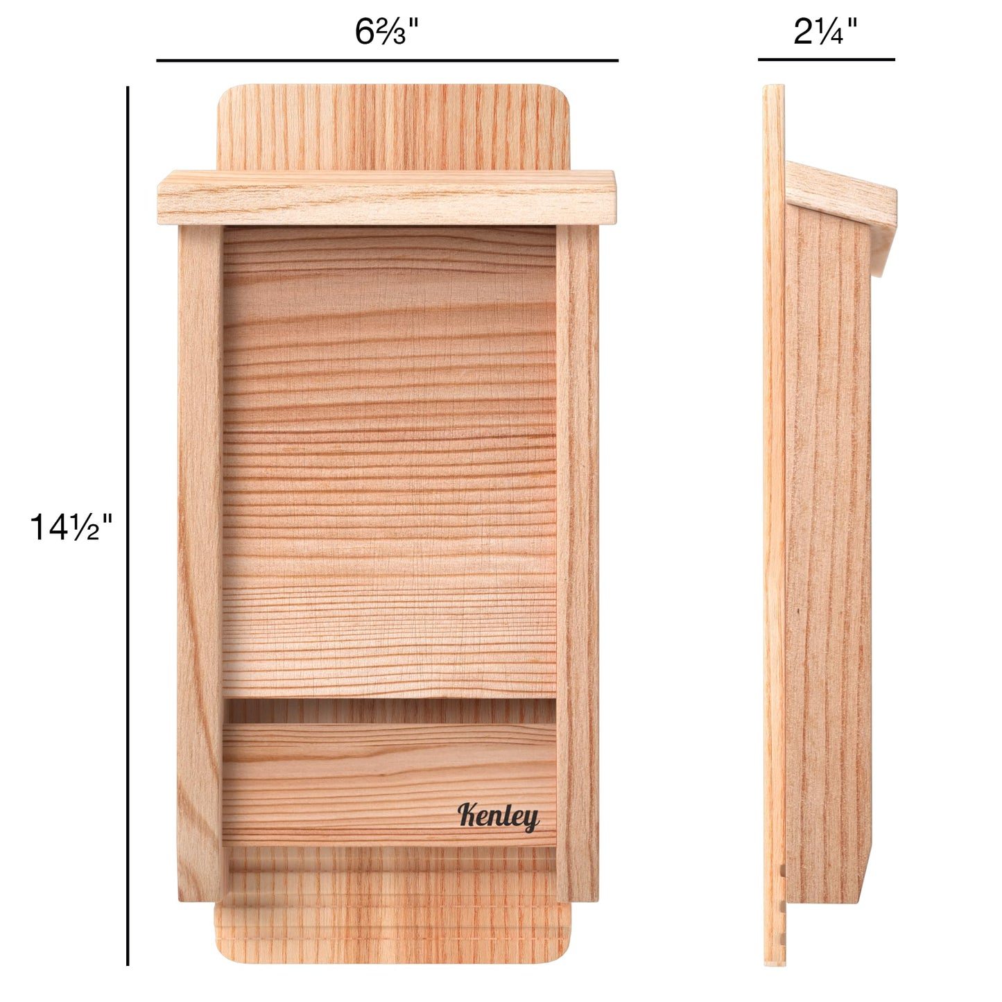 Bat House - Outdoor Bat Box Shelter with Single Chamber - Handcrafted from Cedar Wood - Easy for Bats to Land and Roost - Weather Resistant & Ready to Install