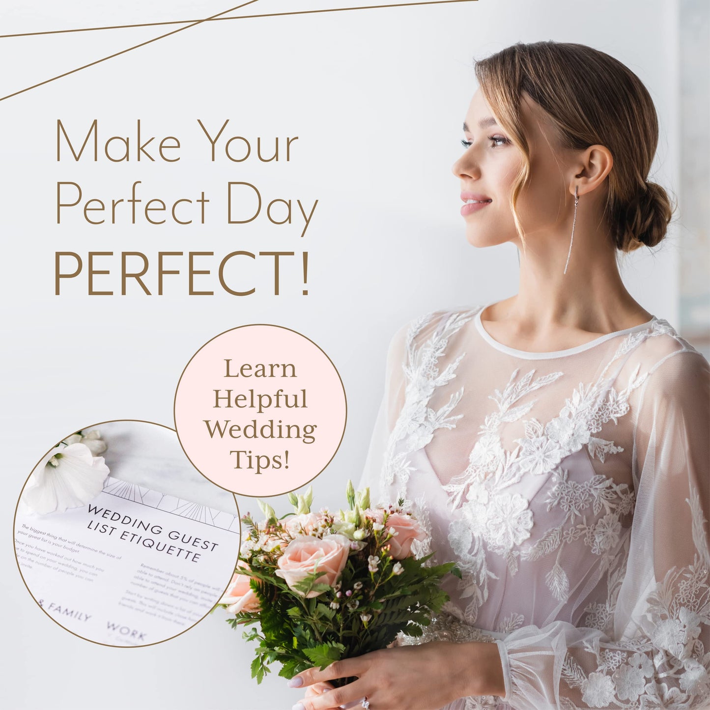 Your Perfect Day Wedding Planner Book and Organizer - Wedding Planner Book - Bridal Planning Binder with Countdown Calendar - Bride Gifts, Bridal Stuff, Notebook, Journal (MARBLED)