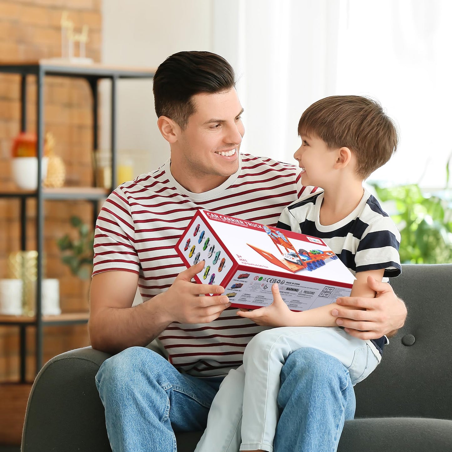 Ci Vetch 78 inches Transport Truck with 24pcs Die-Cast Cars Toys, Cars Toddler Toys Gifts for 3 4 5 6 7 Years Old Boys Girls Kids, Boys Toys Age 3-5 4-7