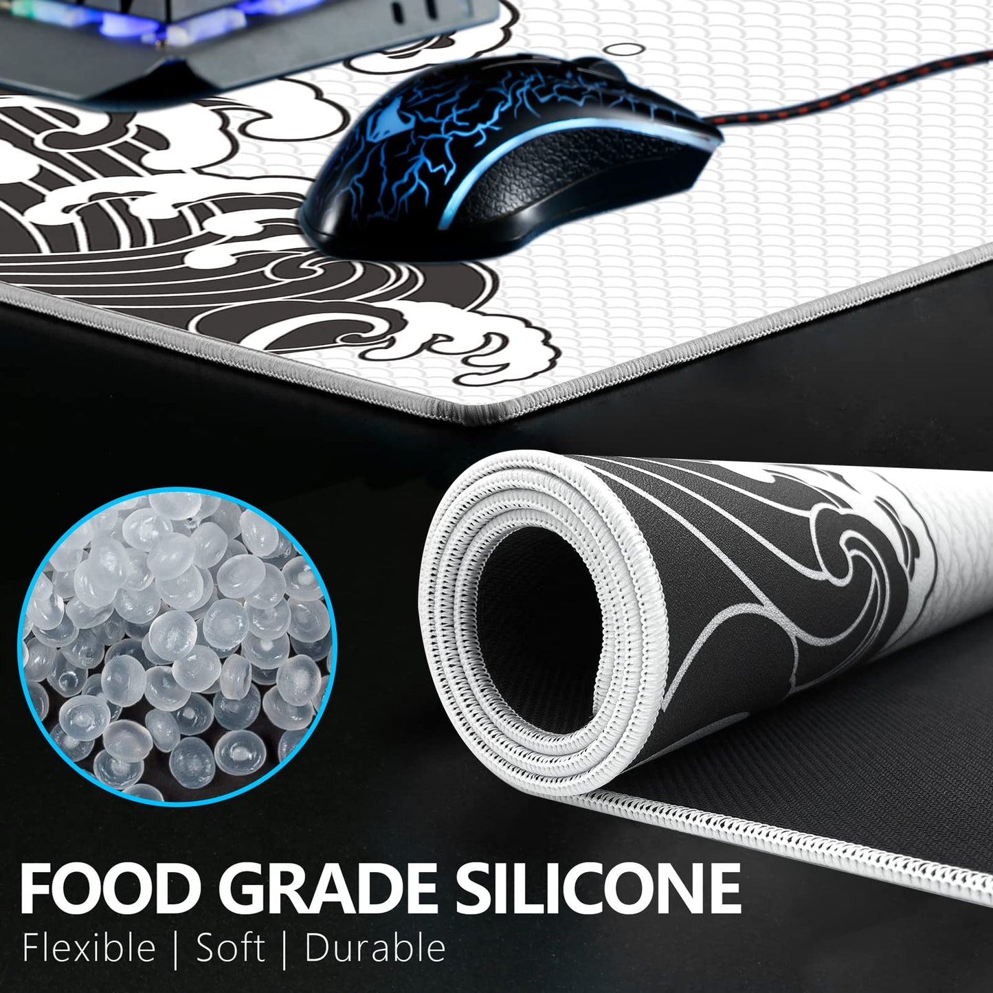 X-Raypad Aqua Control Plus Wave Gaming Mouse Pad, Ultra-High Precision Mouse Pad with Perfect Speed and Control Capability, Consistent X and Y Glide, Designed for Fps Players with Low DPI Requirements
