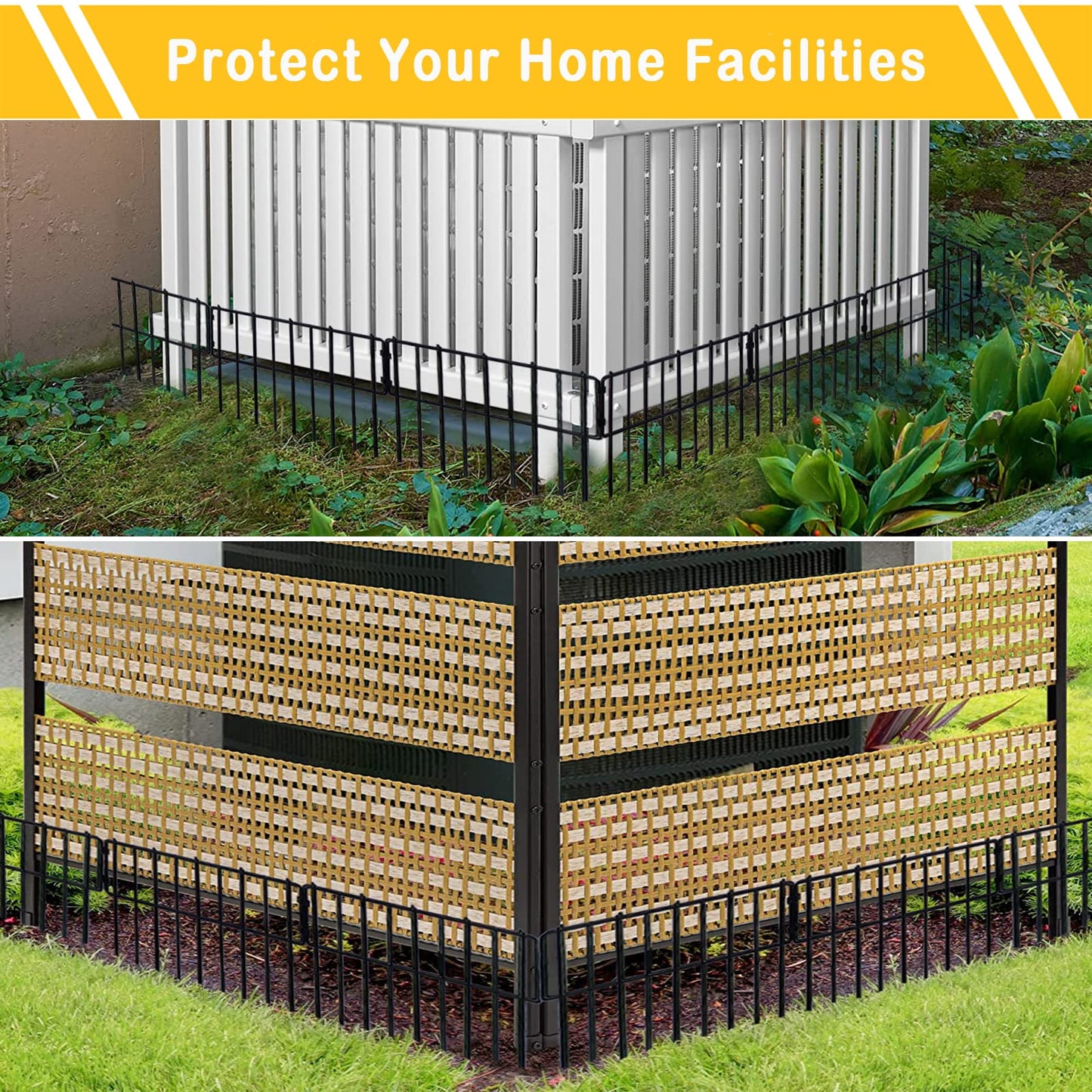 Blingluck Animal Barrier Fence, 19 Pcs 12In(H) x 20.5Ft(L) Upgrade 1.26 in gap Decorative Fences No Dig Fence for Rabbit and Dog, Rustproof Metal Wire Garden Fence Border for Garden Patio Landscaping