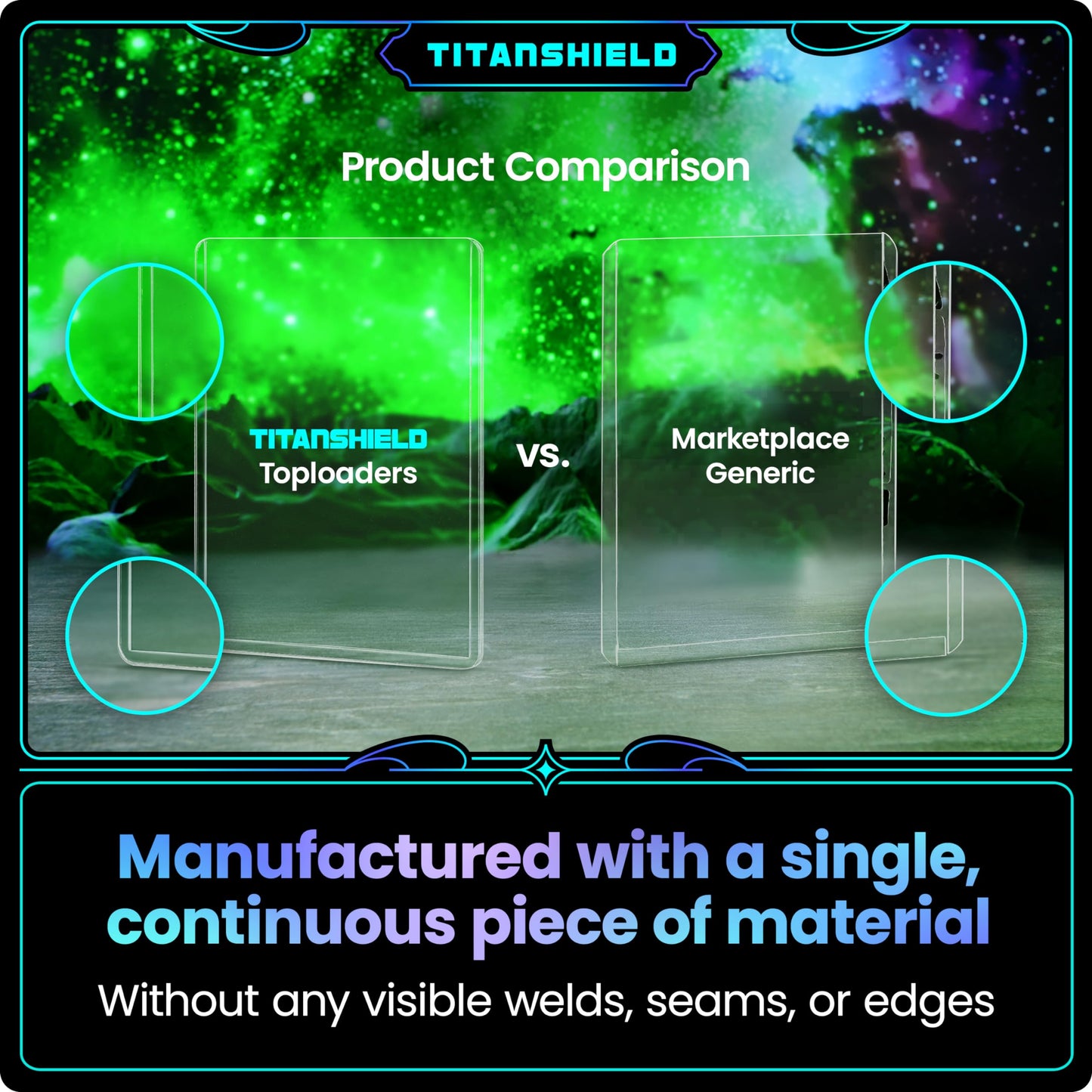 TitanShield 3" x 4" Toploaders for Collectible Trading Cards (200 ct.)
