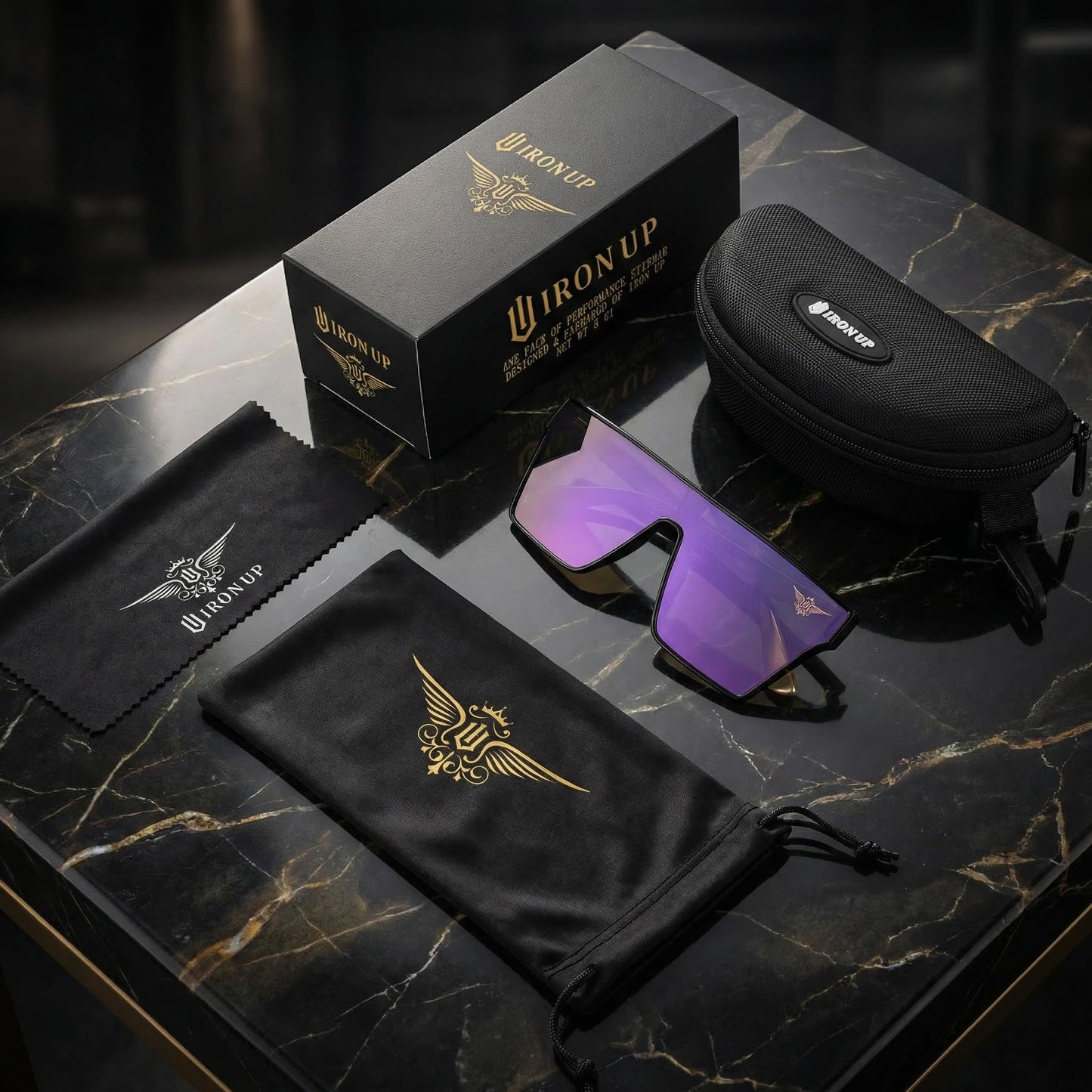 AK-47 Safety Glasses Black Frame (Black Lens)