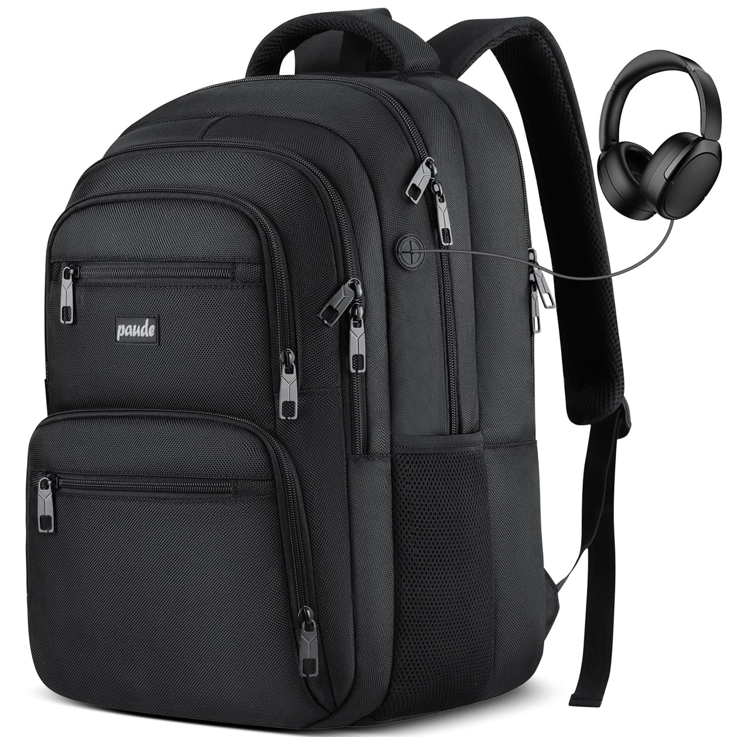 Paude Laptop Backpack,School Backpack Large Bookbag with USB for High School College Students Office Business,Waterproof