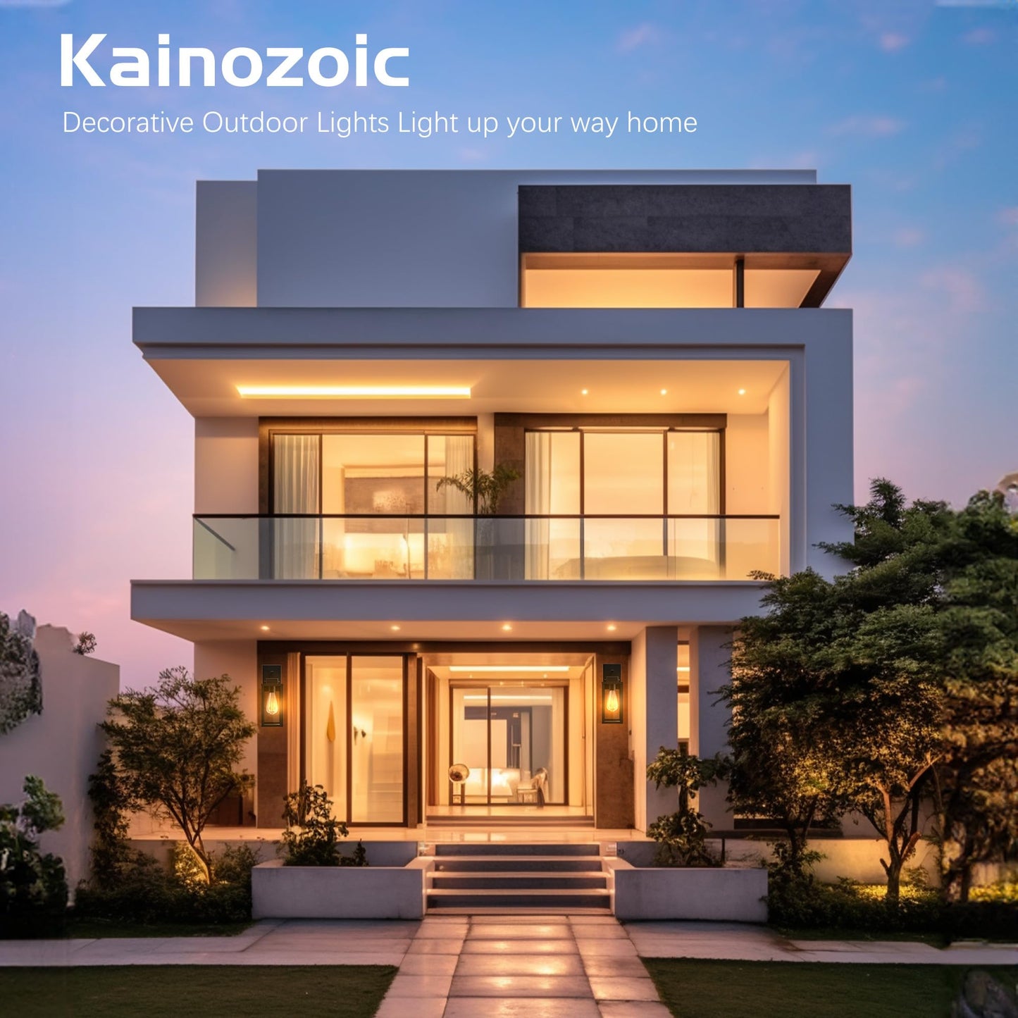 Kainozoic Outdoor Wall Light Fixtures Anti-Rust Porch Lights Outdoor Waterproof Exterior Lighting Fixtures Wall Lantern for Patio Front Door Garage