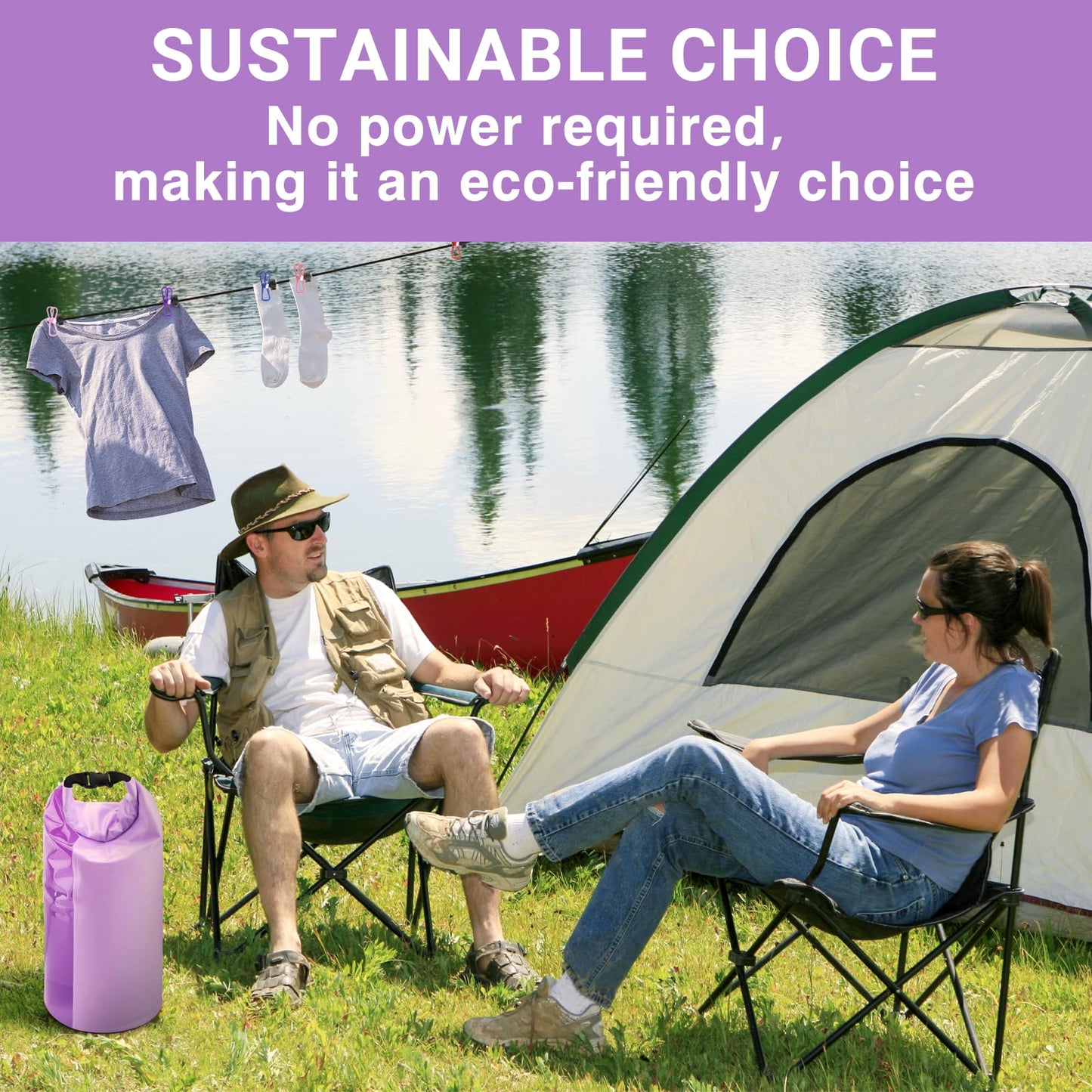 Travel Washing Machine & Retractable Clothesline - Hand Washing Machine & Portable Clothes Washer - Durable Travel Laundry Wash Bag - Portable Manual Clothes Washer