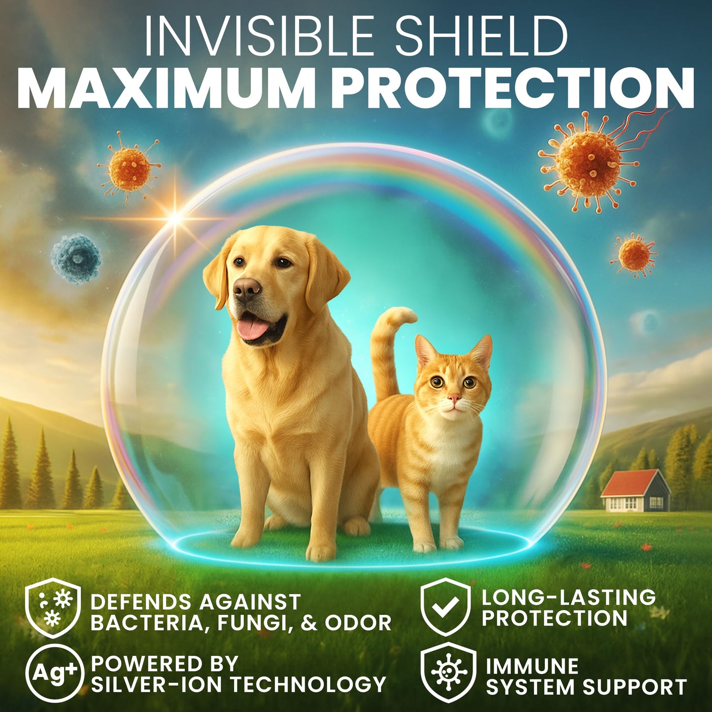 Colloidal Silver Spray for Pets - 15 PPM Colloidal Silver Liquid Formula for Dogs, Cats, and Other Pets, Gentle Non-Irritating, Fast-Drying Pet Care (500 ml)