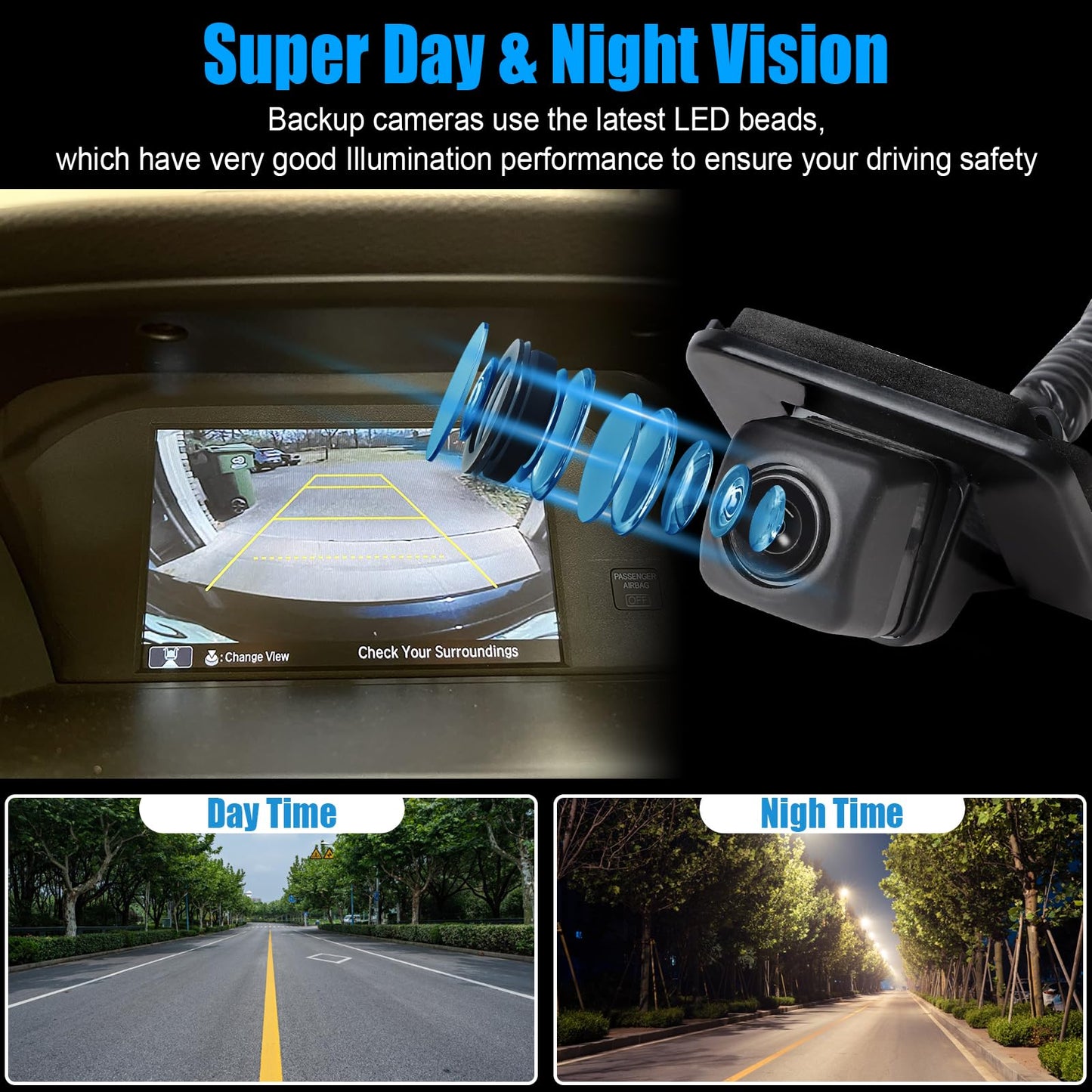 B.ZSSY Back Up Rear View Camera Compatible with 2014-2017 Honda Accord Sedan EX-L Parking Assist Rear Camera Replace for 39530T2AA21,39530T2AA31,39530-T2A-A21