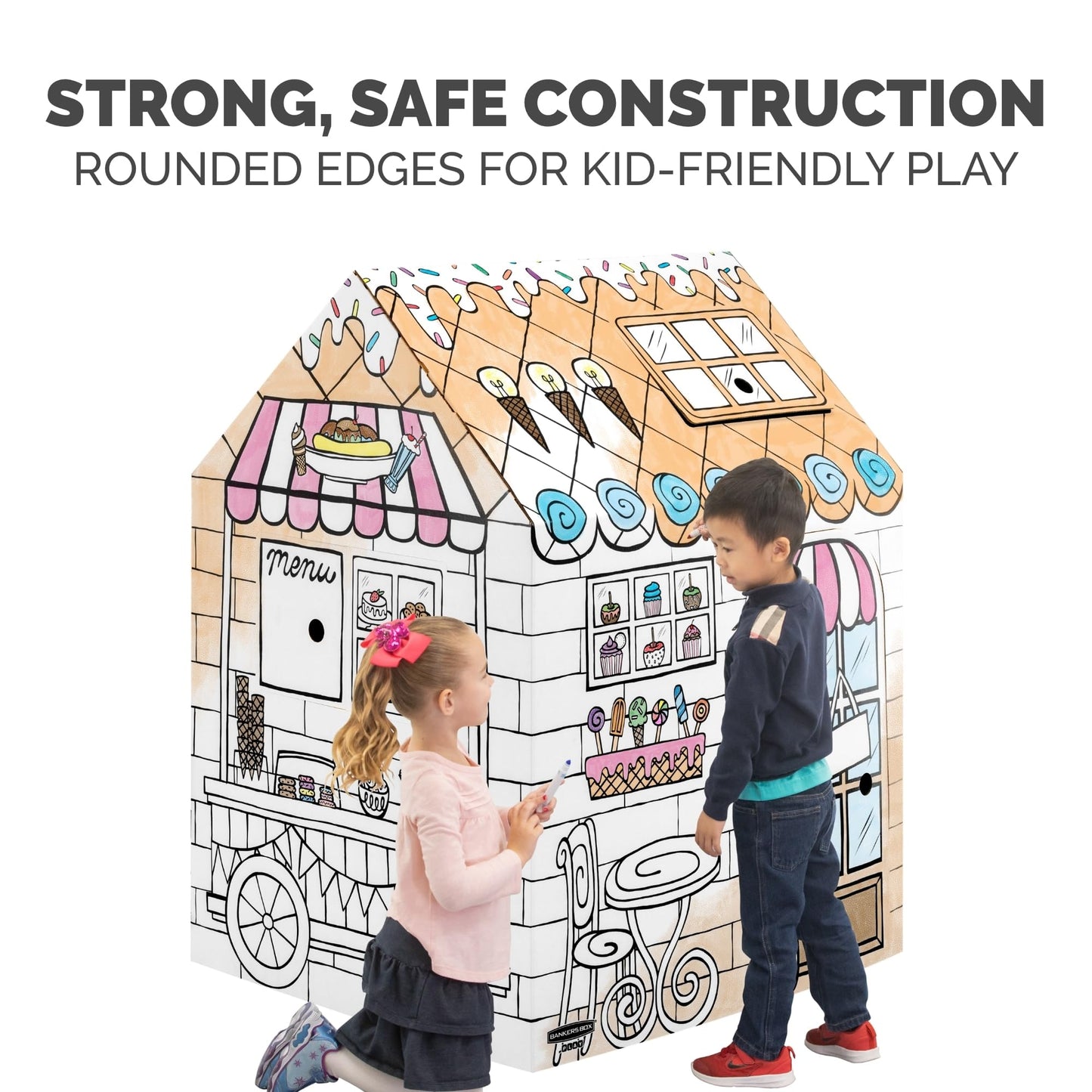 Bankers Box 1230201 at Play Treats N' Eats Playhouse, Cardboard Playhouse and Craft Activity for Kids