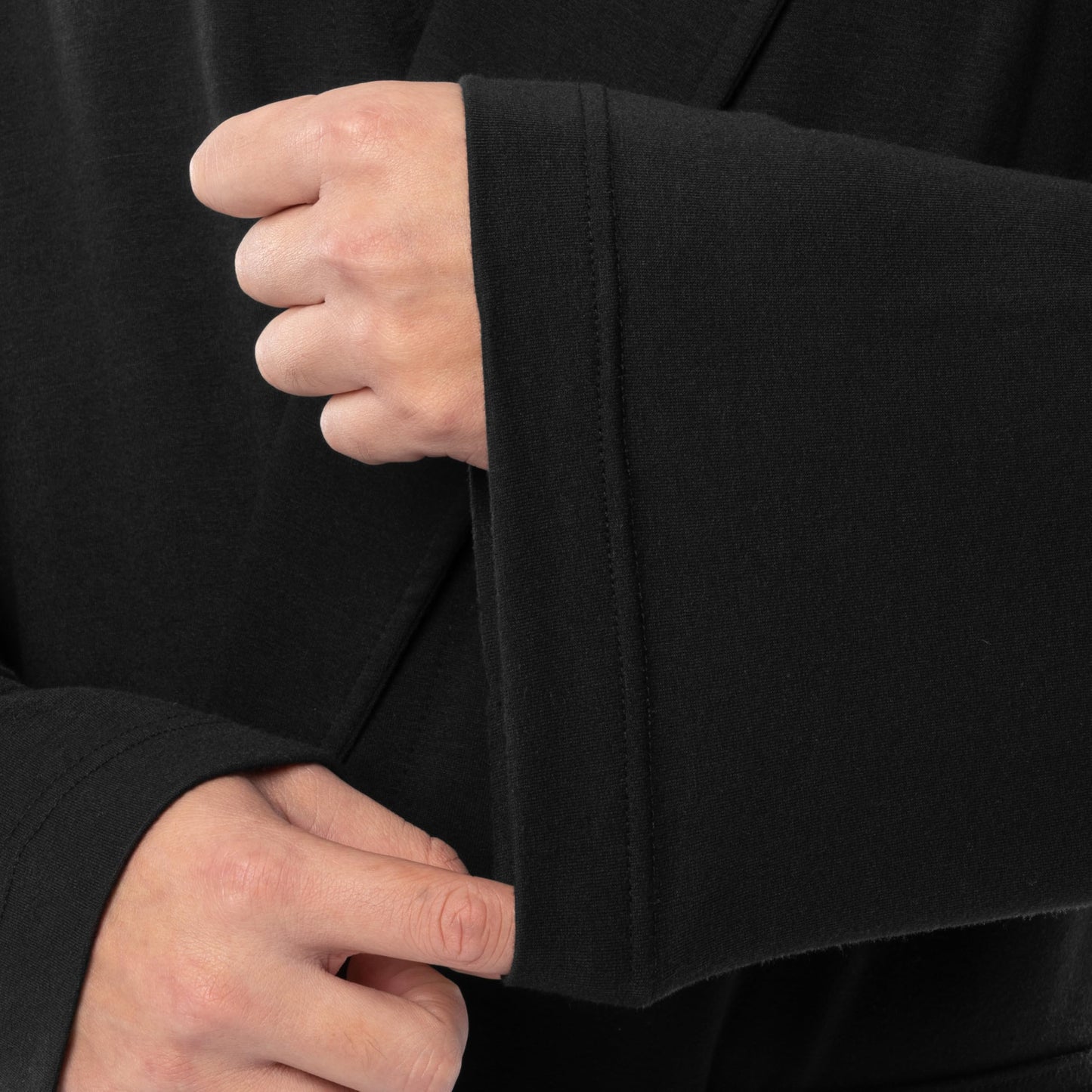 Fruit of the Loom Men's Lightweight French Terry Robe, Black, One Size