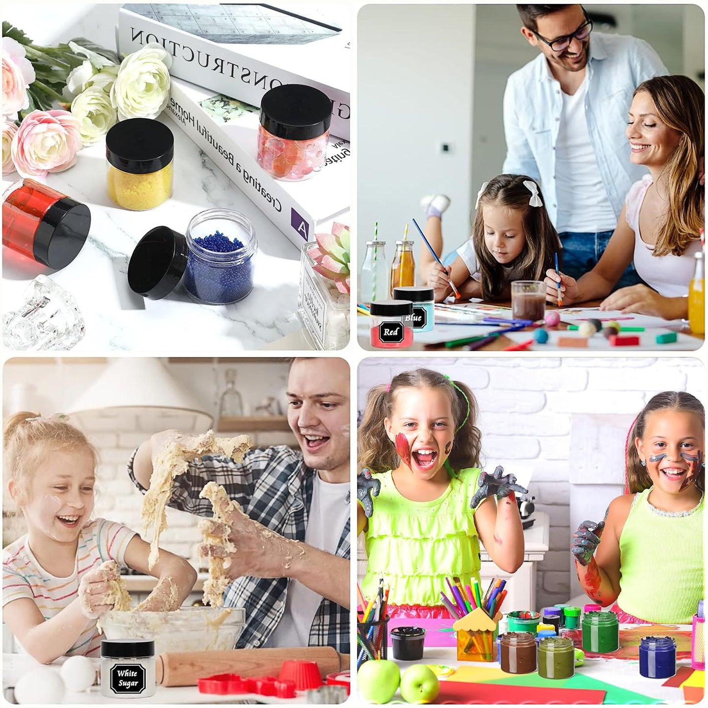 50 Pcs Clear Plastic Round Jars with Lids, 2oz/60ml Leak-Proof Cosmetic Storage Containers for Kitchen Use, Travel,Beauty Products, Cream, Scrubs, Bath Salt