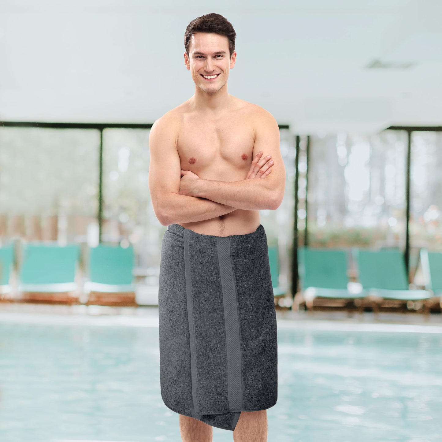Utopia Towels 6 Medium Bath Towels, 24 by 48 Inches, 100% Cotton Towels for Pool, Spa, Gym, Quick Drying and Absorbent, Grey