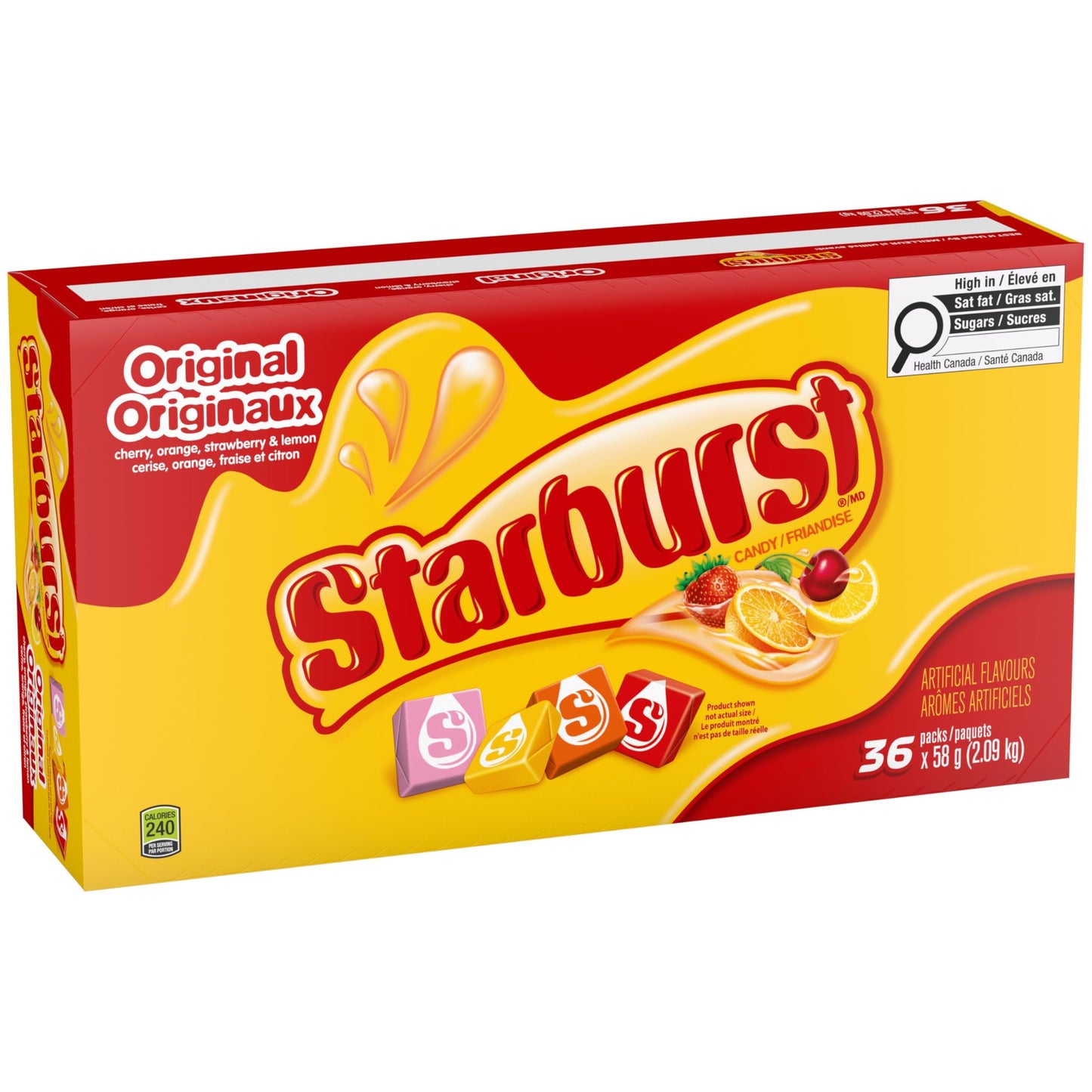 STARBURST, Original Individually Wrapped Chewy Fruit Candy, Stick Pack, 58g (Pack of 36)