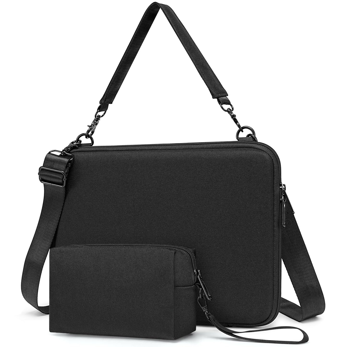 HYZUO 13.3-14 Inch Hard Shell Case Laptop Sleeve Bag for MacBook Pro 14 M5-M1 Pro/Max A3426 A3427 2026-2021, MacBook Air/Pro 13 M5-M1 A3449, 13" MacBook Neo, Surface Laptop 13-13.8, Black