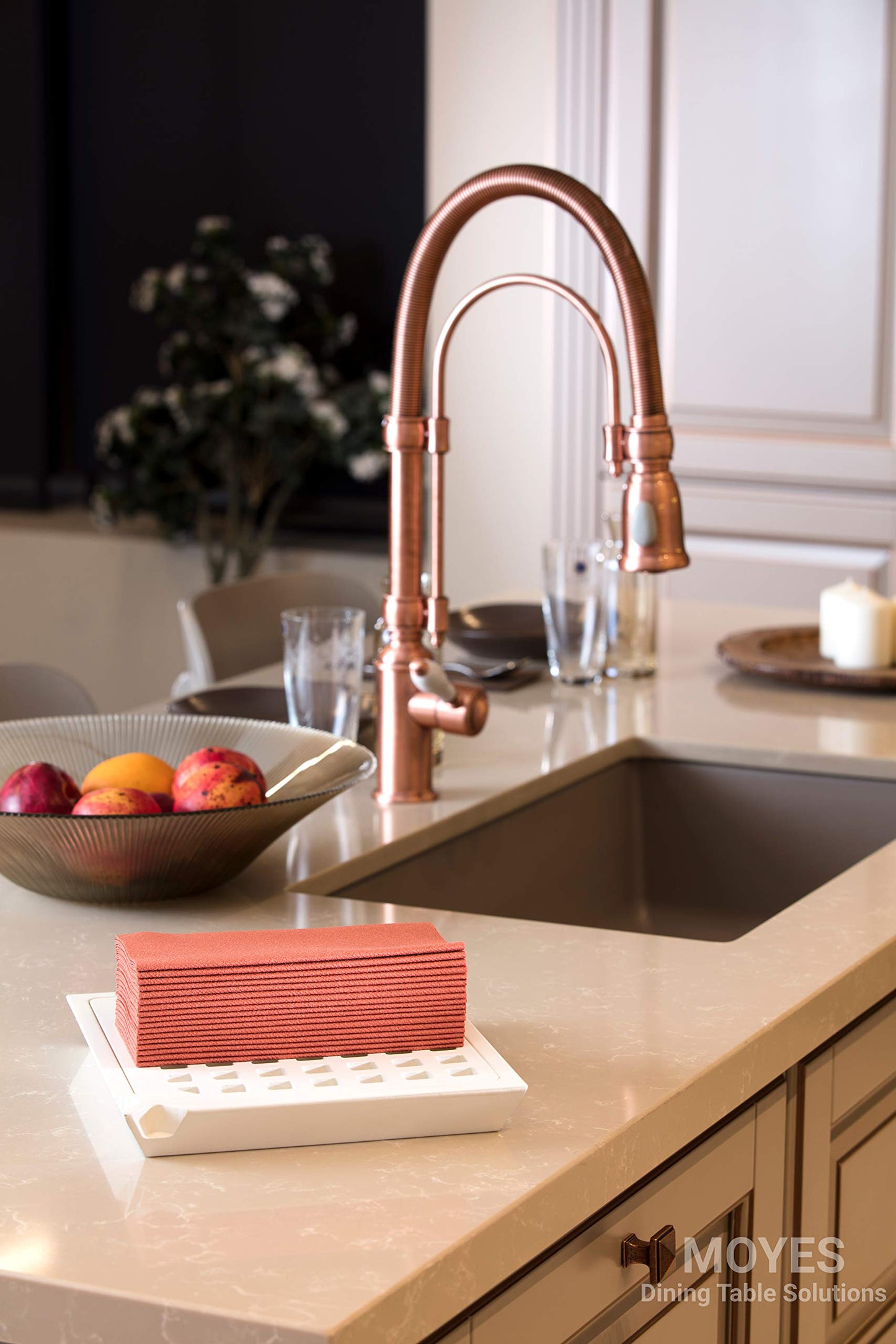 50 Pack - Terracotta Napkins | Linen Feel Guest Disposable Cloth Like Paper Dinner Napkins | Hand Towels | Soft, Absorbent, Paper Hand Napkins for Kitchen,Parties,Weddings,Dinners Or Events