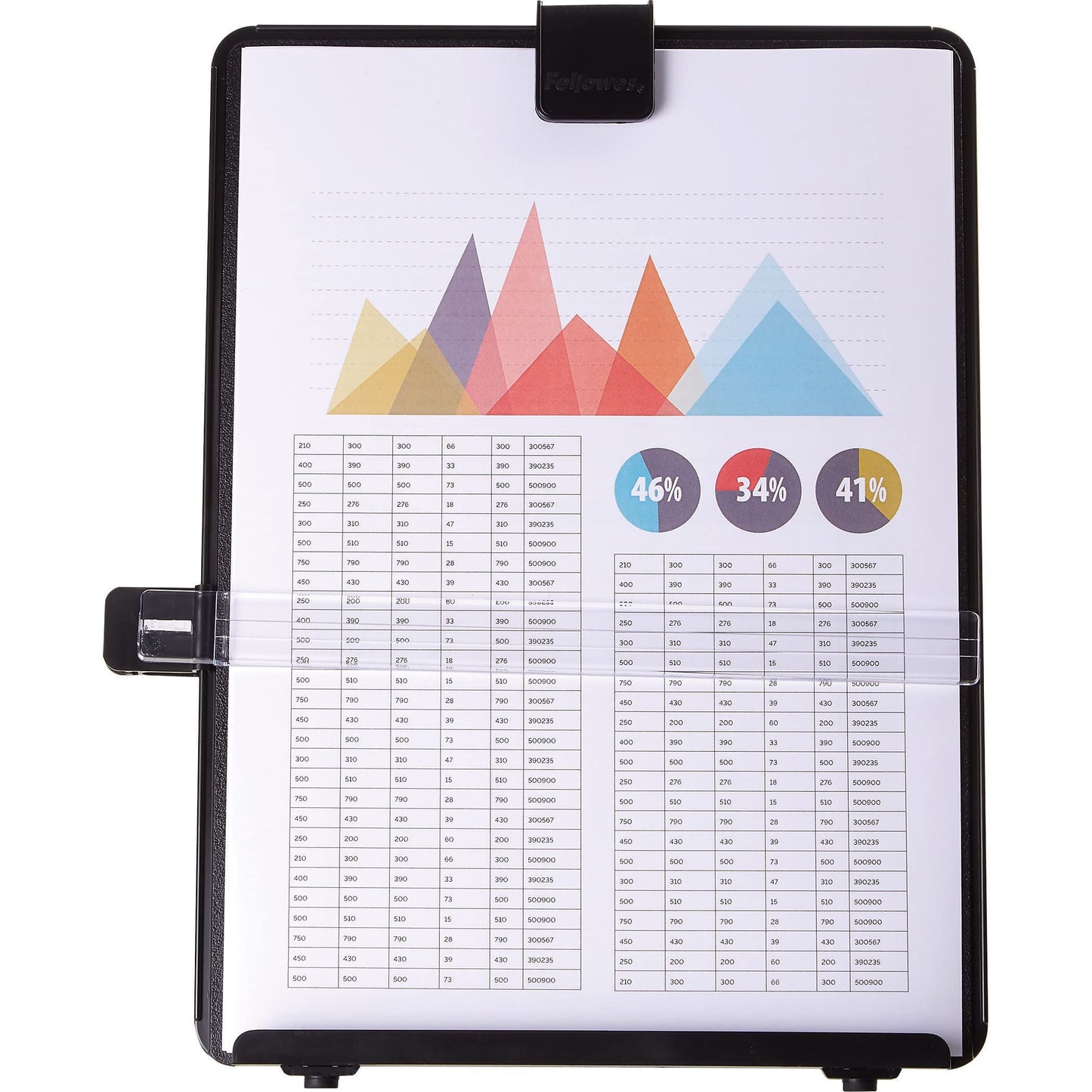 Fellowes Desktop Copyholder - Letter, Black, 7.38 x 10.13 x 11.25 inches, 21106