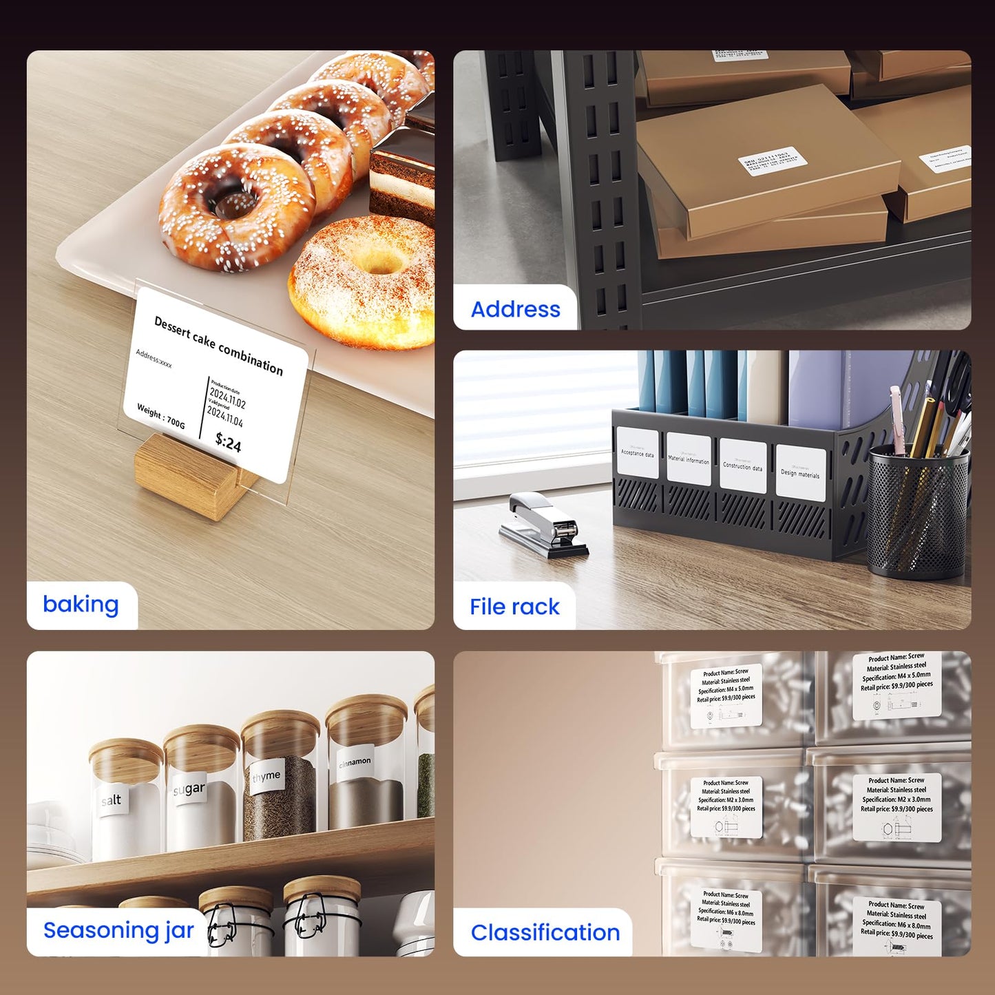 CLABEL Label Maker Machine with Tape: 221B Inkless Label Printer Handheld Barcode Printer Compatible with Phone & PC for Retail School Office Organization Label Makers with APP