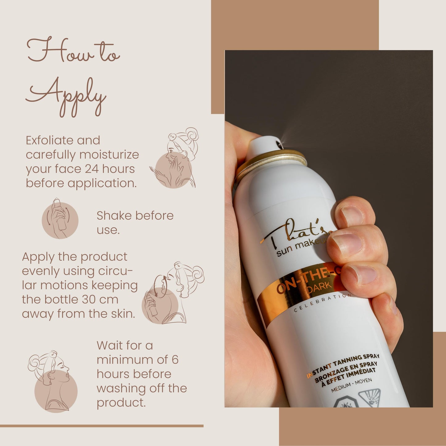 THAT’SO On the Go – Face Tanning Spray - Dark Pack of 1 (New)
