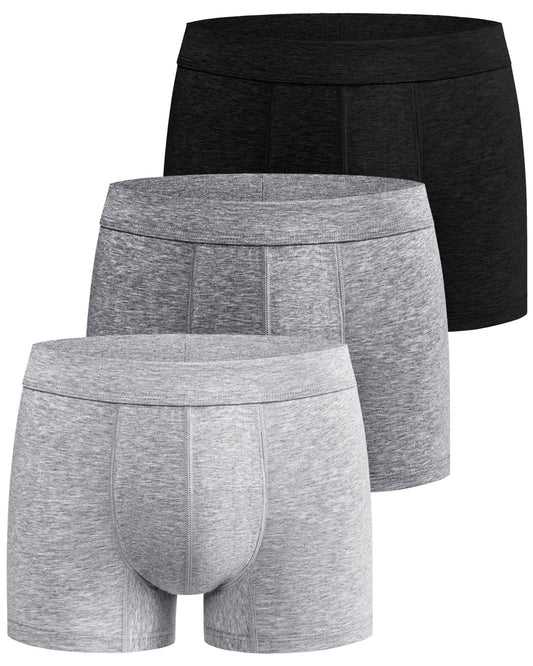 Battewa Incontinence Underwear for Men Boxer Briefs Washable Urinary Absorbent Leak Proof Underwear for Bladder leak 50ml (2X-Large,3Color,3 Pack)