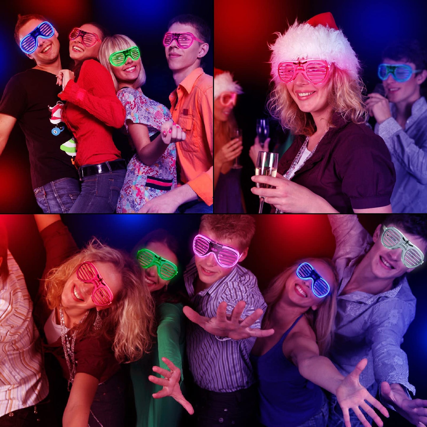 30 Pack LED Glasses Neon glow in the dark party supplies Favor for Kids Adult Glow sticks Light Up Glasses