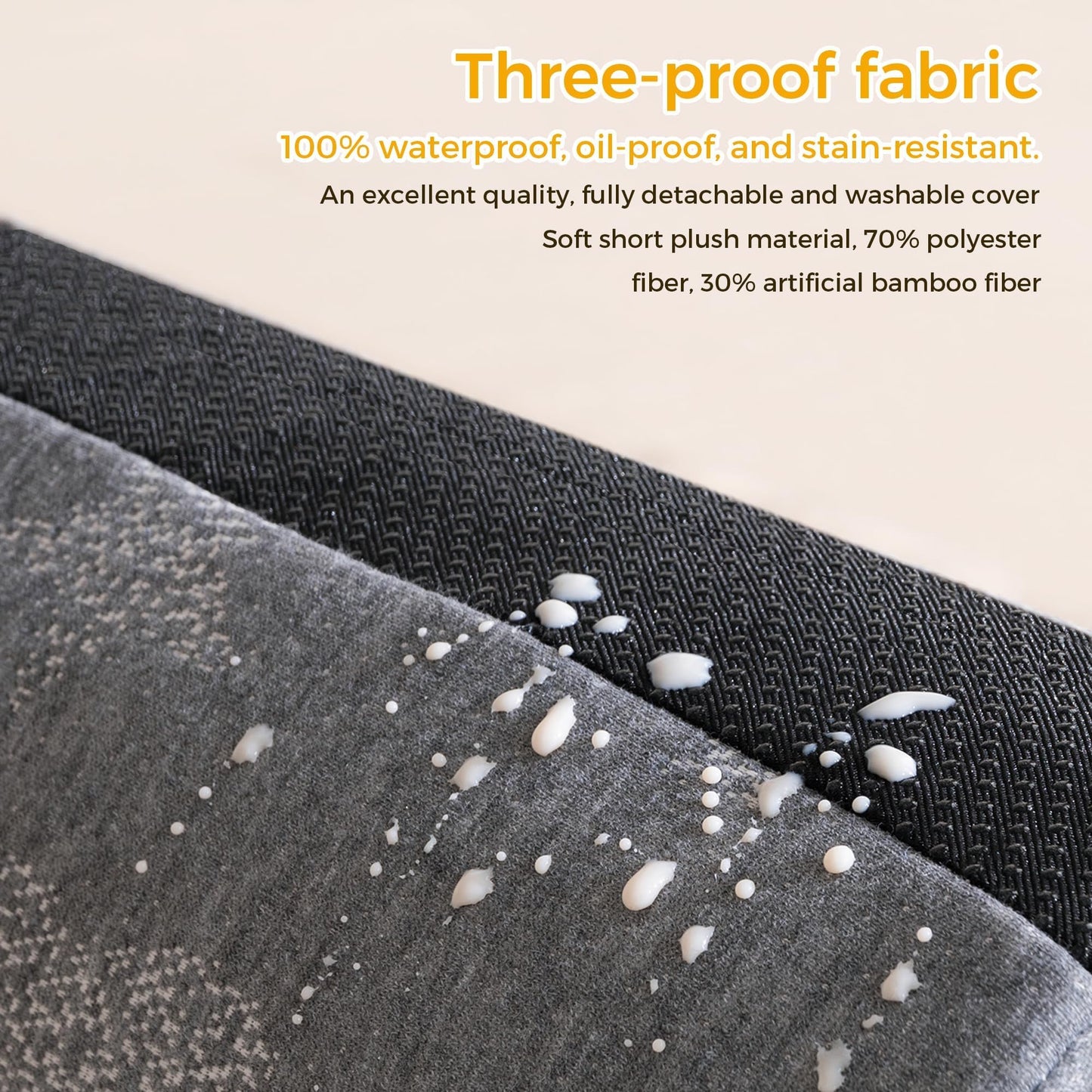 Kohentact Bed Rail Bumpers for Toddlers - Foam Bed Bumper Guard with Dual Non-Slip Pads Waterproof Washable Soft Removable Cover Safe Bed Rail for Toddlers, Kids Seniors